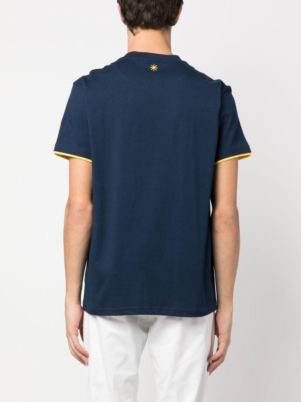 Manuel Ritz Patch Pocket Cotton T-shirt in Blue for Men | Lyst