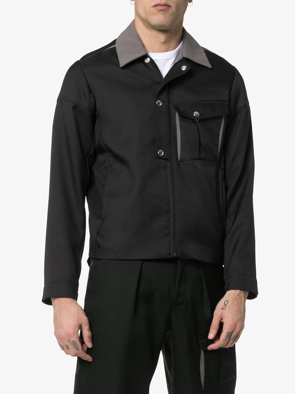 Kiko Kostadinov Kafka Envelope Pocket Shirt Jacket in Black for Men | Lyst