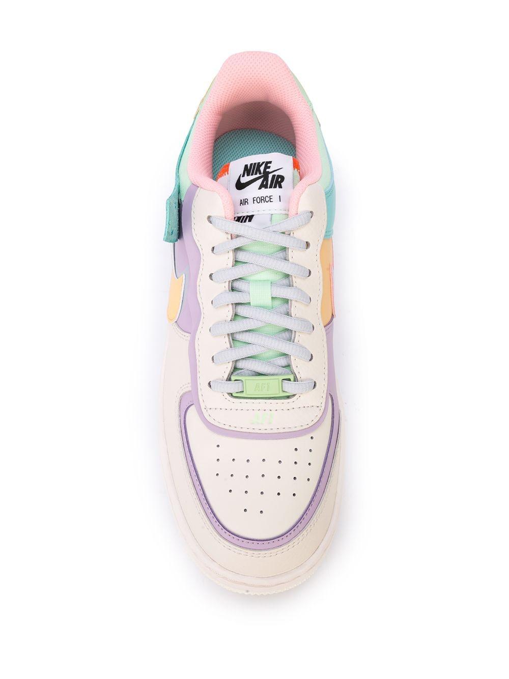 Nike Leather Air Force 1 Colour-block Sneakers in White | Lyst