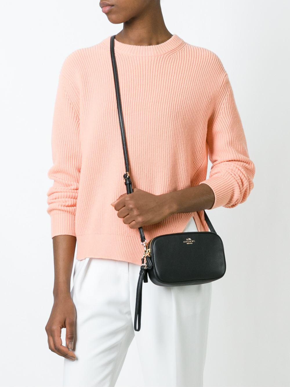 Coach Zip In Logo Small Black Crossbody Bags Cfs IUCN Water