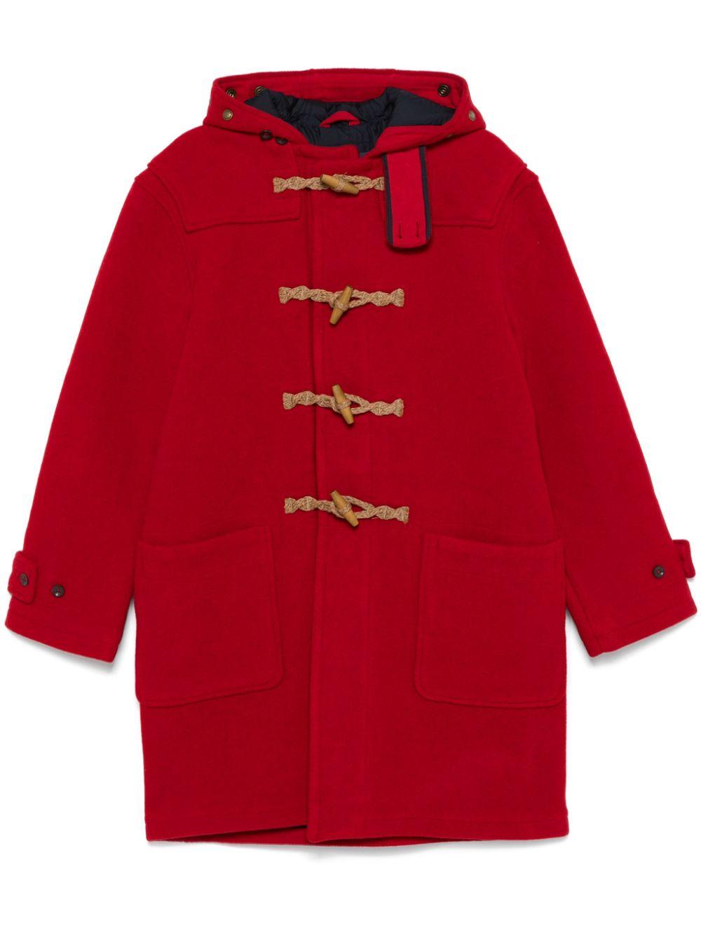 Polo Ralph Lauren Wool Duffle Coat in Red for Men | Lyst UK