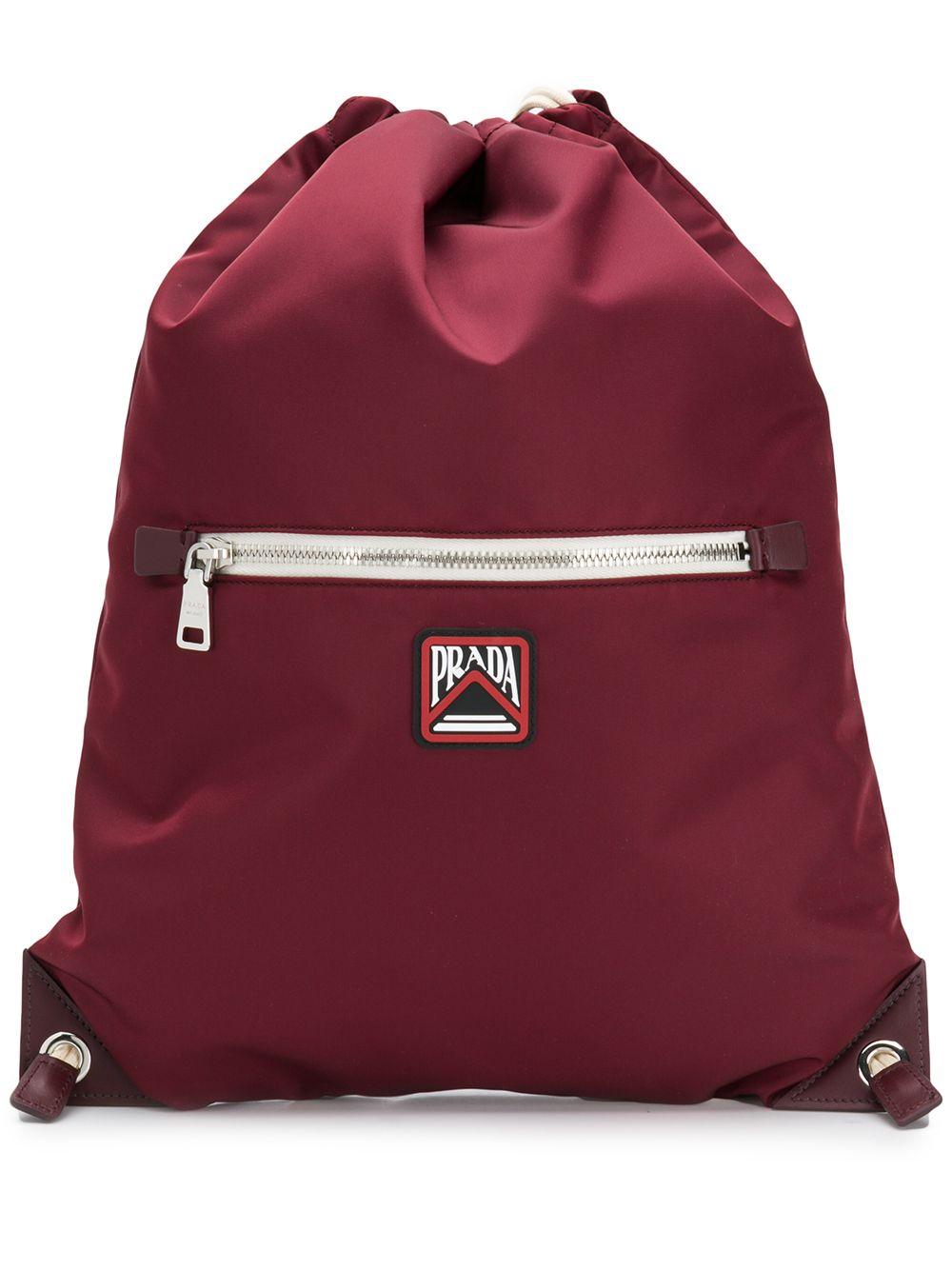 Prada Rubber Drawstring Backpack in Red for Men Save 38 Lyst