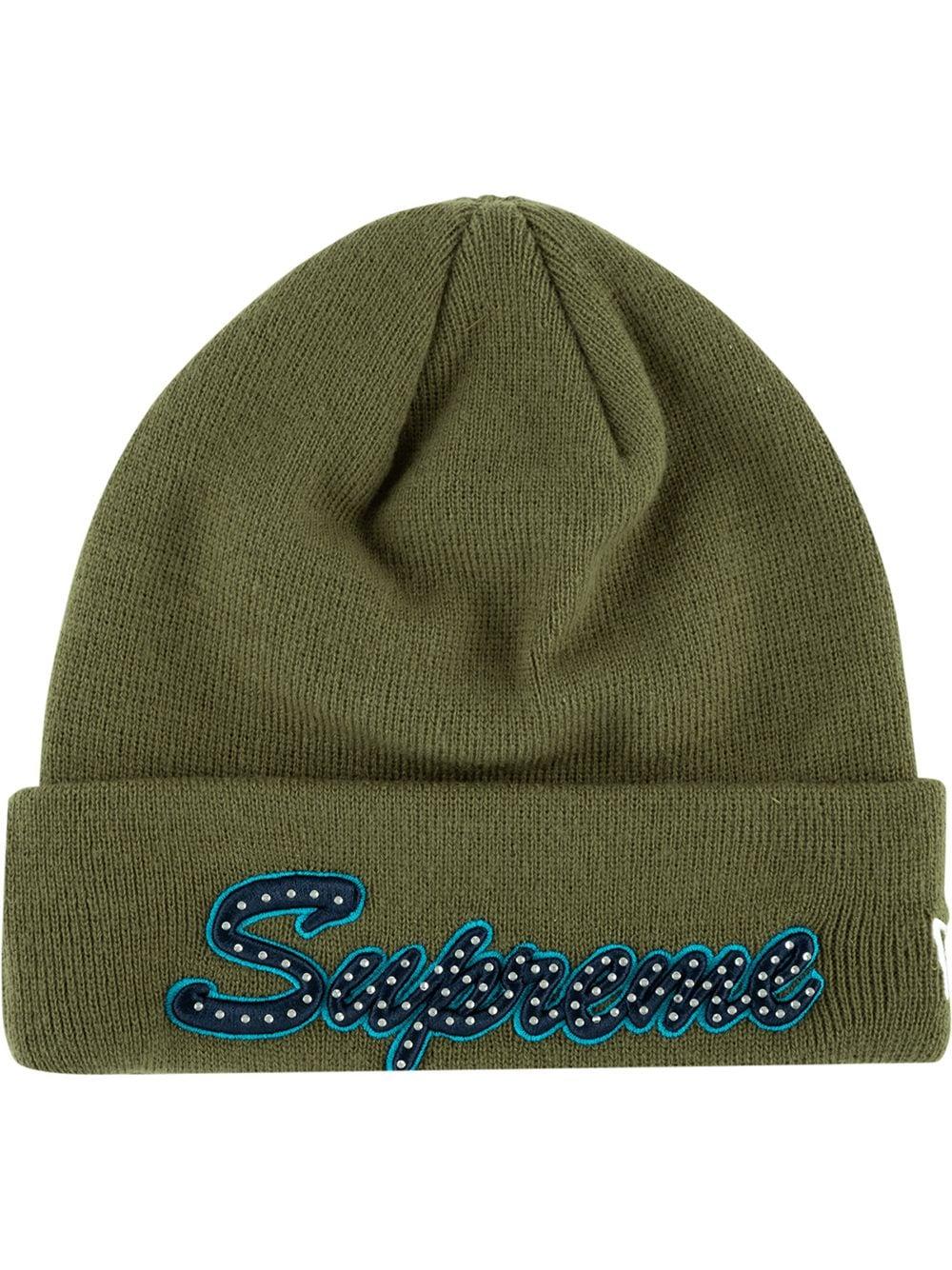 supreme cursive beanie