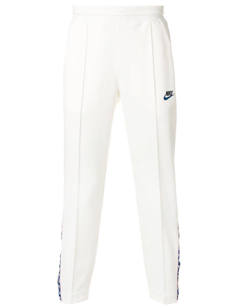 Nike Graphic Side Stripe Track Pants in White for Men