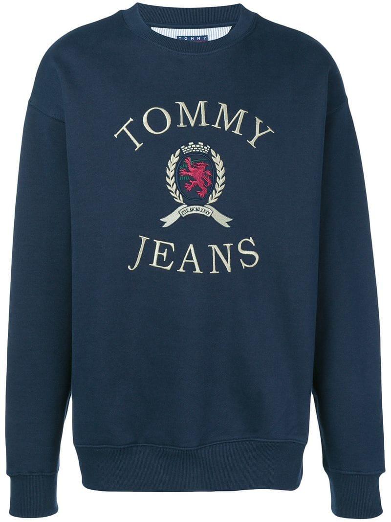 Lyst - Tommy Hilfiger Embroidered Crest Sweatshirt in Blue for Men