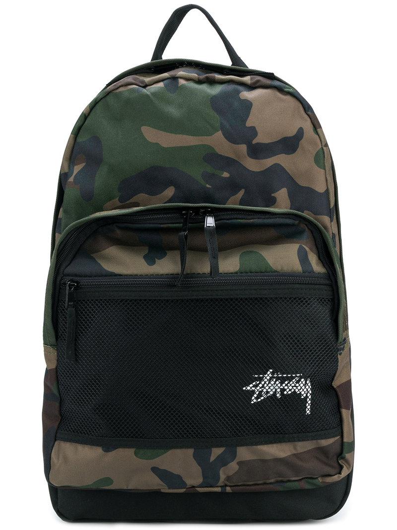 stussy camo backpack