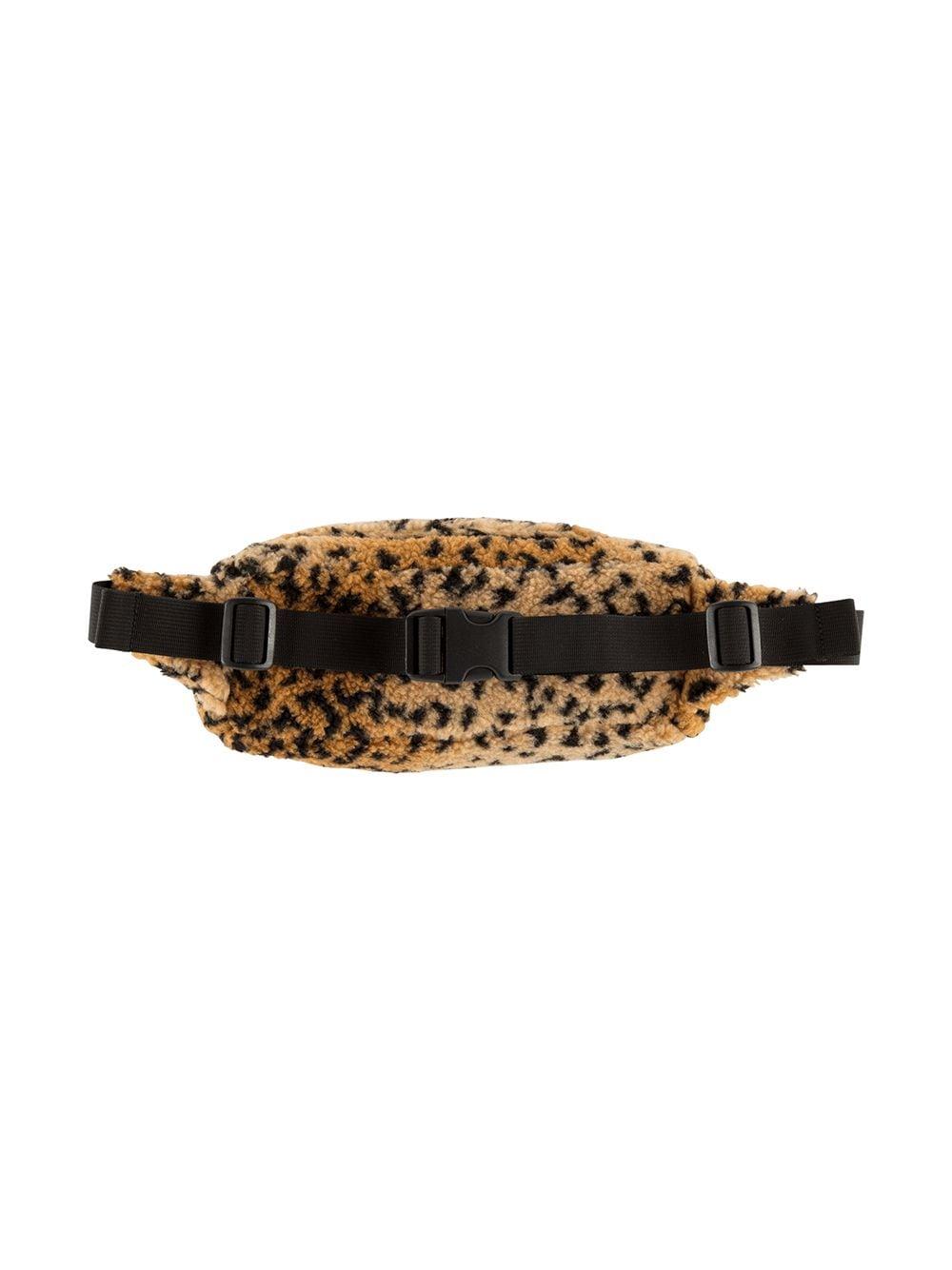 Supreme Leopard-print Fleece Belt Bag in Yellow - Lyst