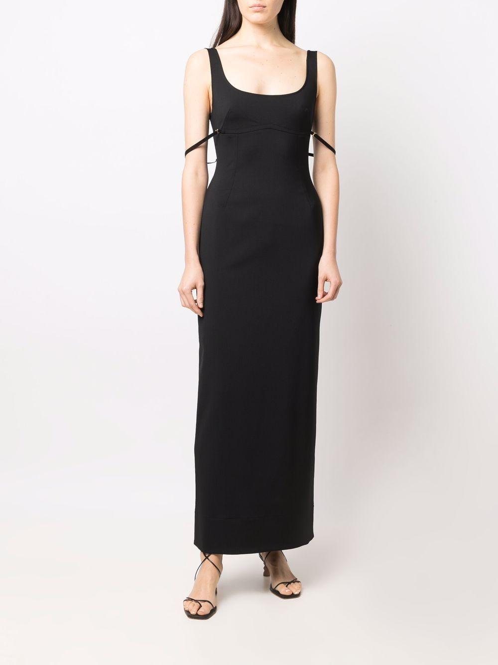 Jacquemus Valdu Strap Detail Maxi Dress in Black | Lyst UK