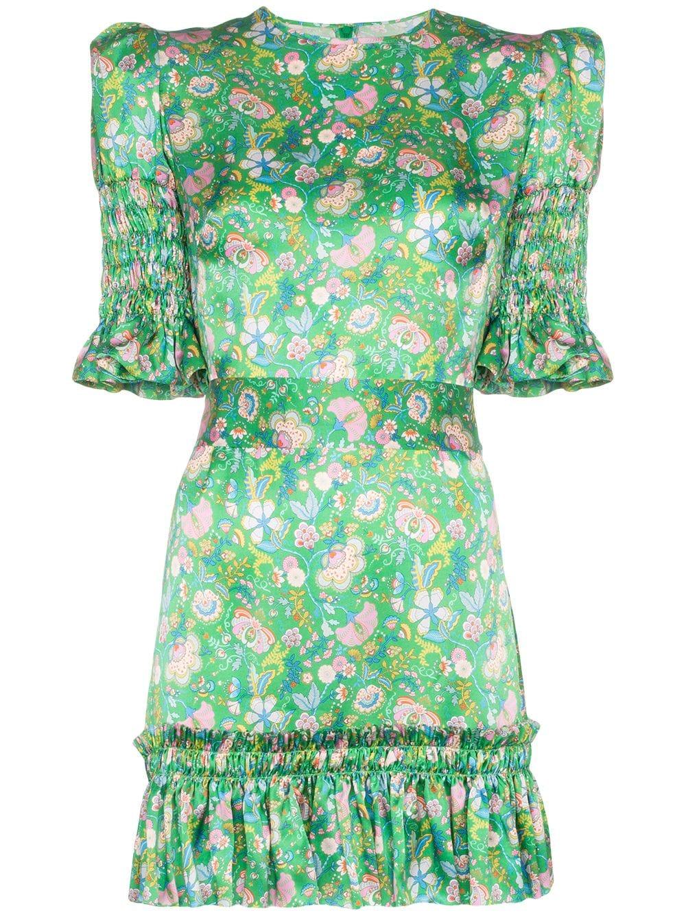 The Vampire's Wife Whole Lotta Trouble Floral Print Dress in Green | Lyst UK