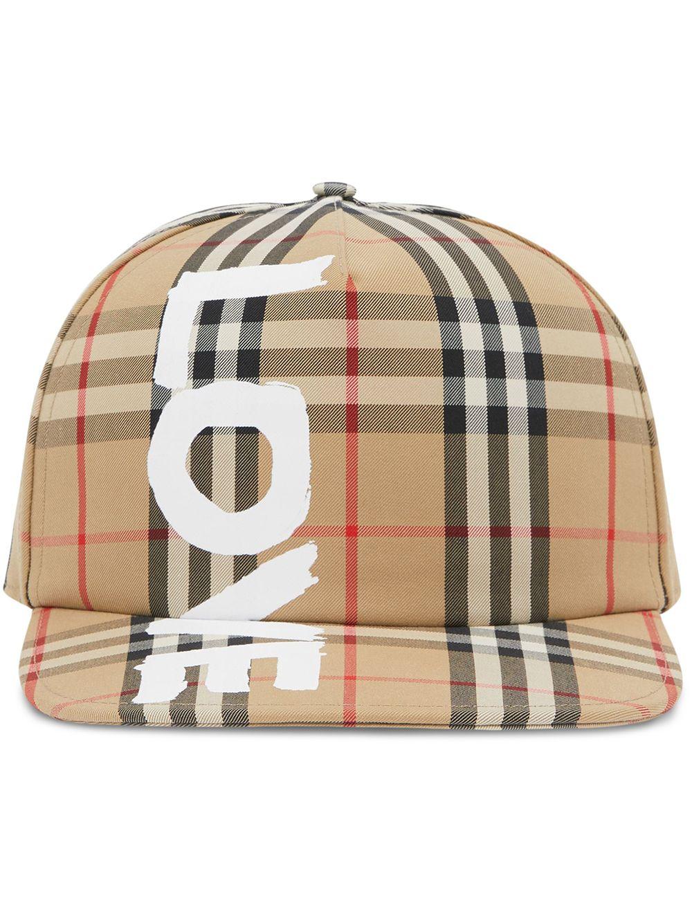 人気デザイナー Print Love Burberry Vintage Australia Lyst | Cap Baseball Check 帽子