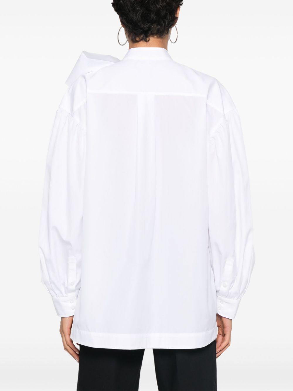 Simone Rocha レディース ホワイト リボン シャツ トップス