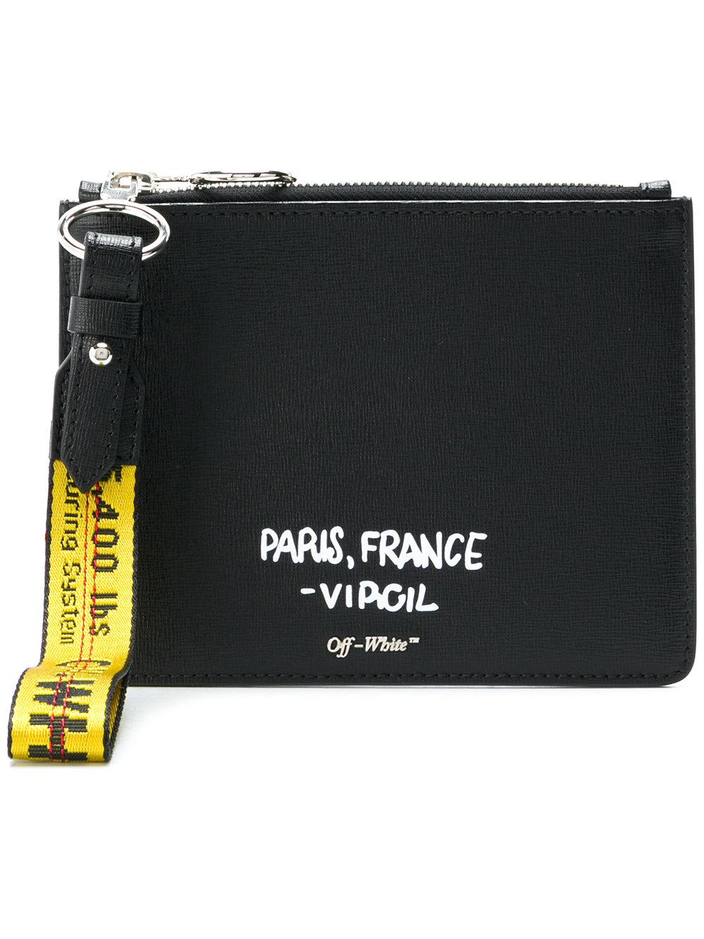 Off-White c/o Virgil Abloh Leather For Display Only Pouch in Black | Lyst
