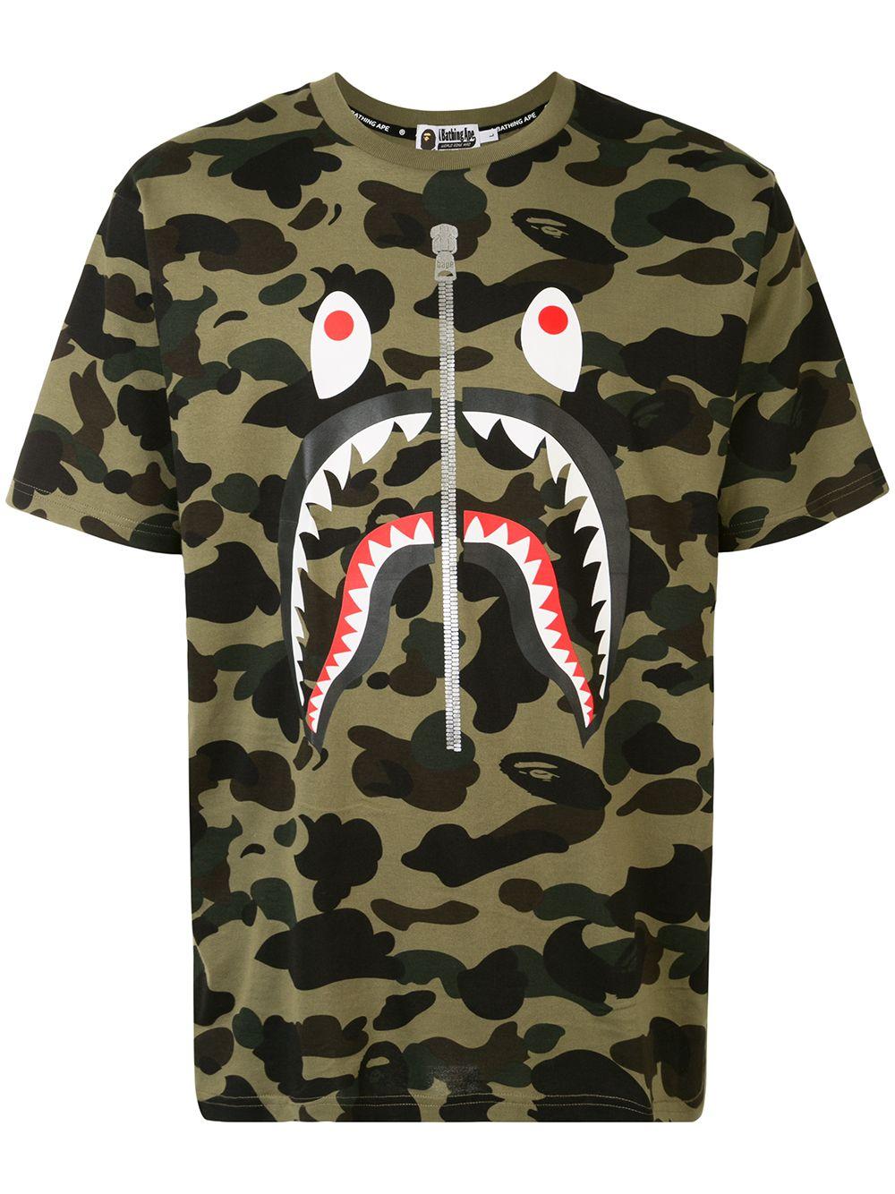 A Bathing Ape Cotton Camouflage Print T-shirt in Green for Men - Lyst