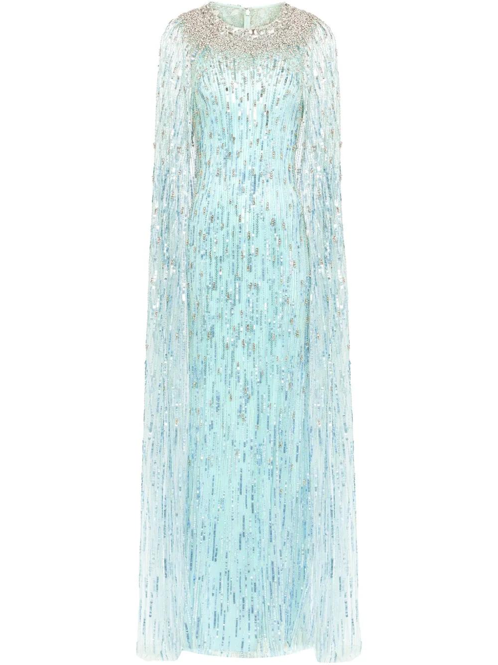 Jenny Packham Cleo Rush Dress in Blue | Lyst