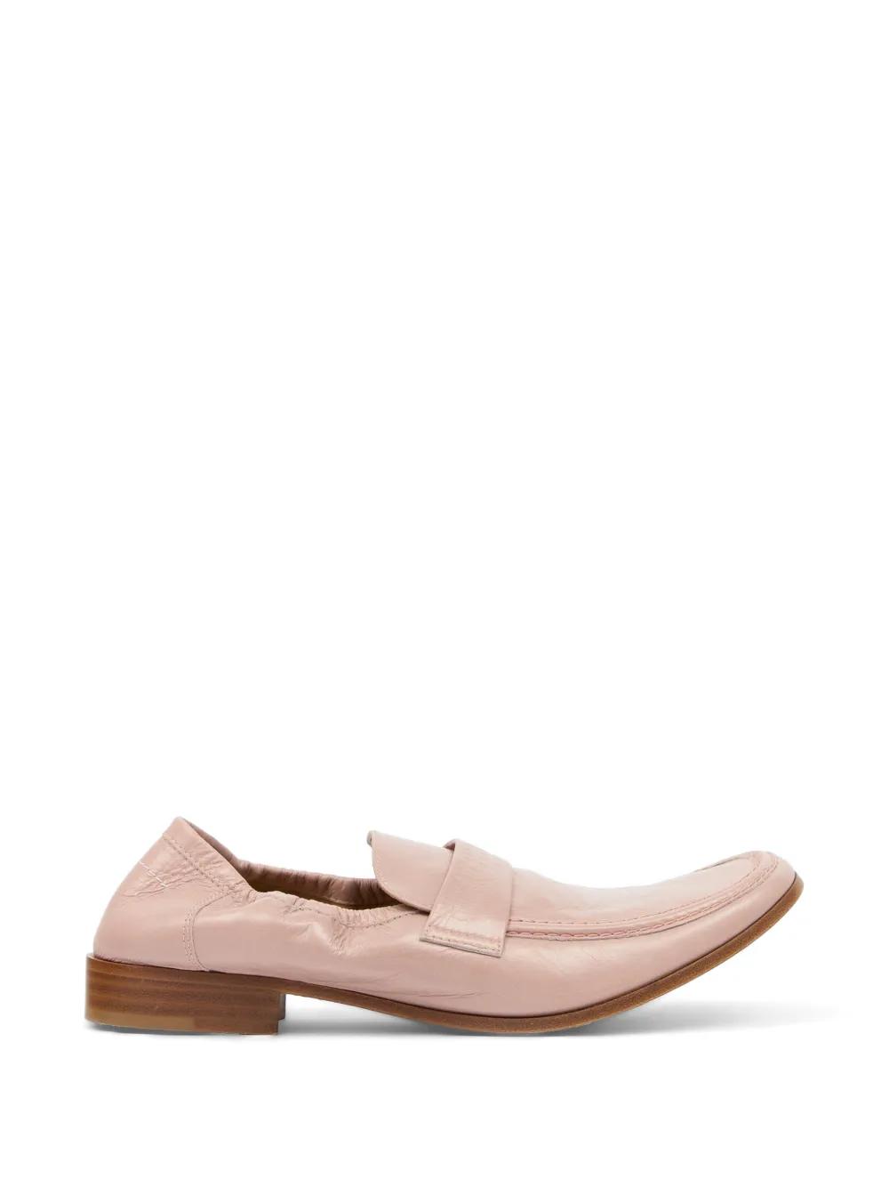 MM6 by Maison Margiela レザーフラットシューズ ピンク | Lyst