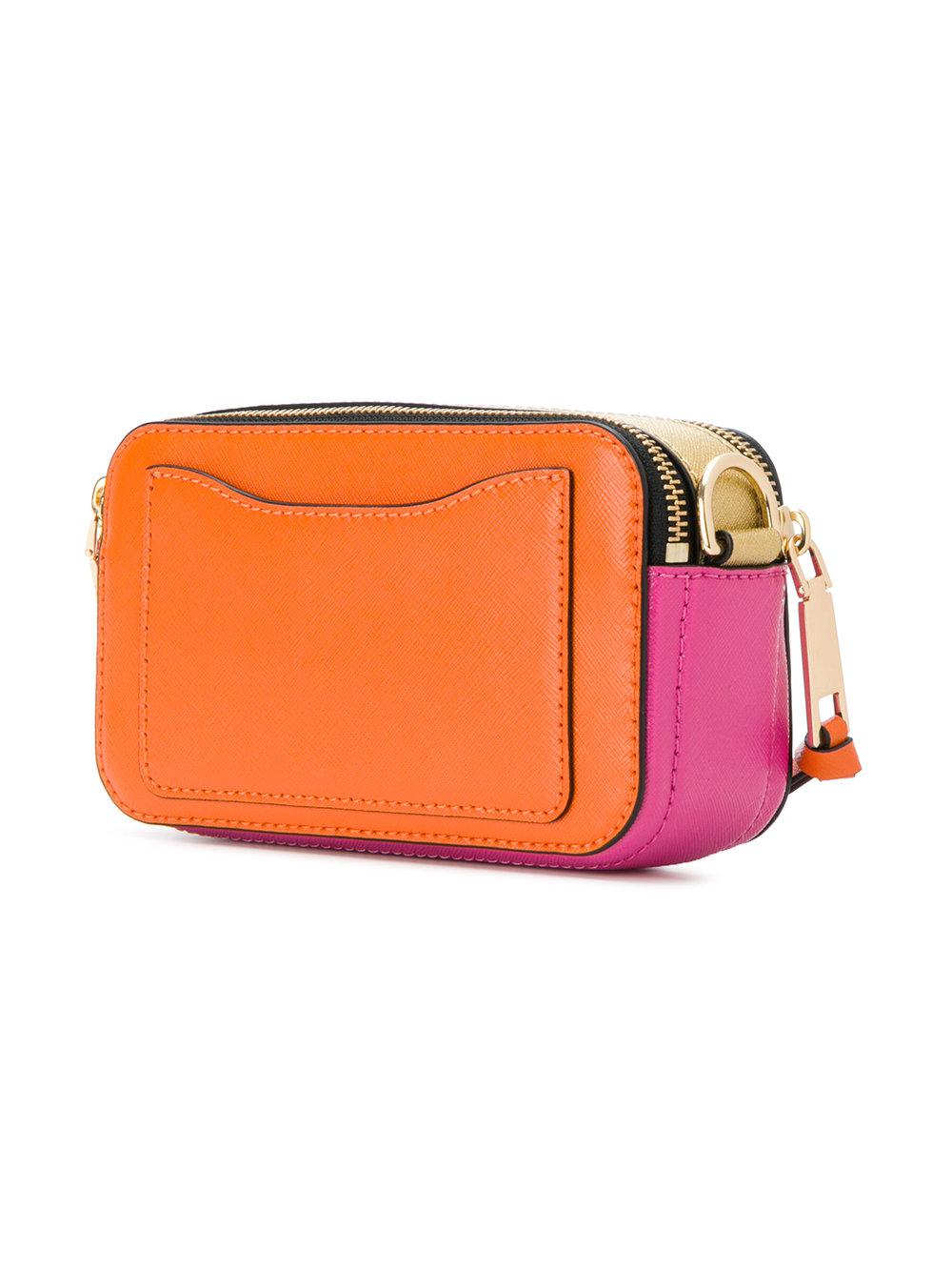 MARC JACOBS: The Snapshot bag in tricolor saffiano leather - Apple