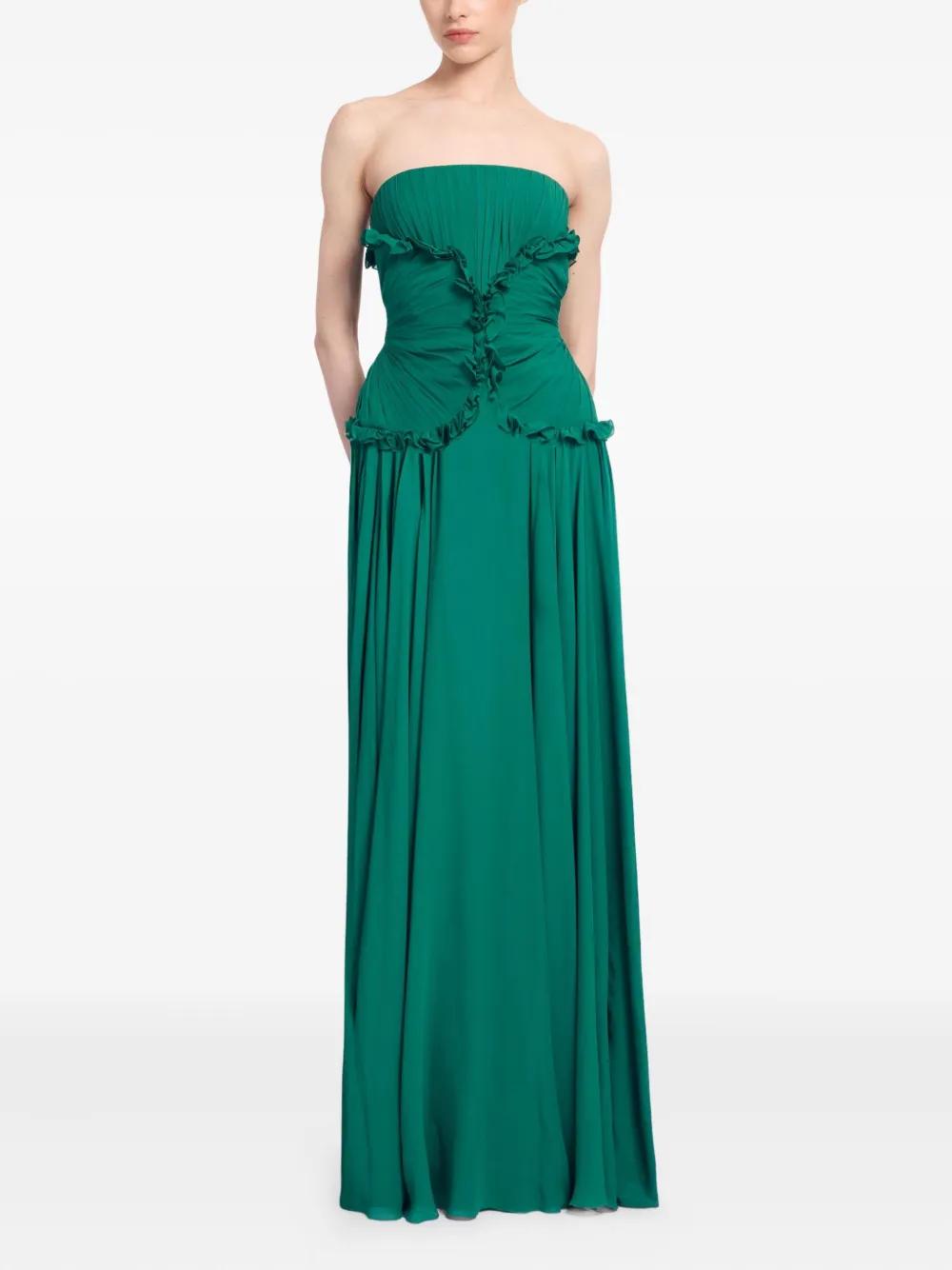 elie saab silk maxi dress Elie Saab, Embroidered halterneck cady maxi dress, Women, Yellow, US 4, Dresses, Silk