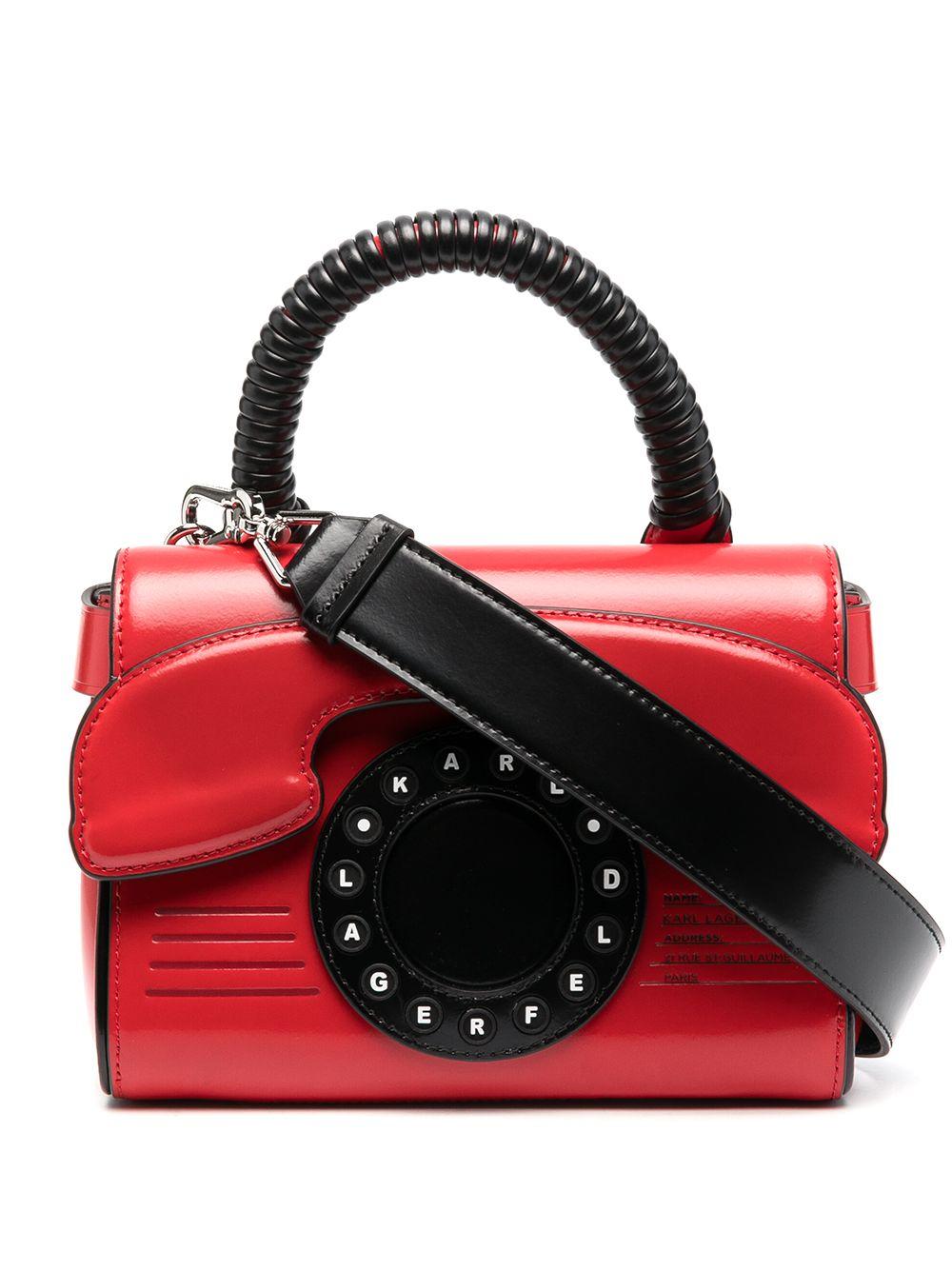 Sac à main Ikon Telephone Karl Lagerfeld en coloris Rouge | Lyst