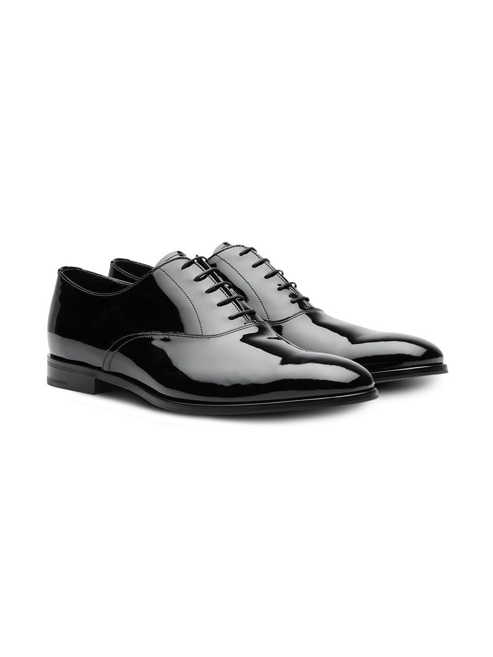 Prada Patent Leather Oxford Shoes in 