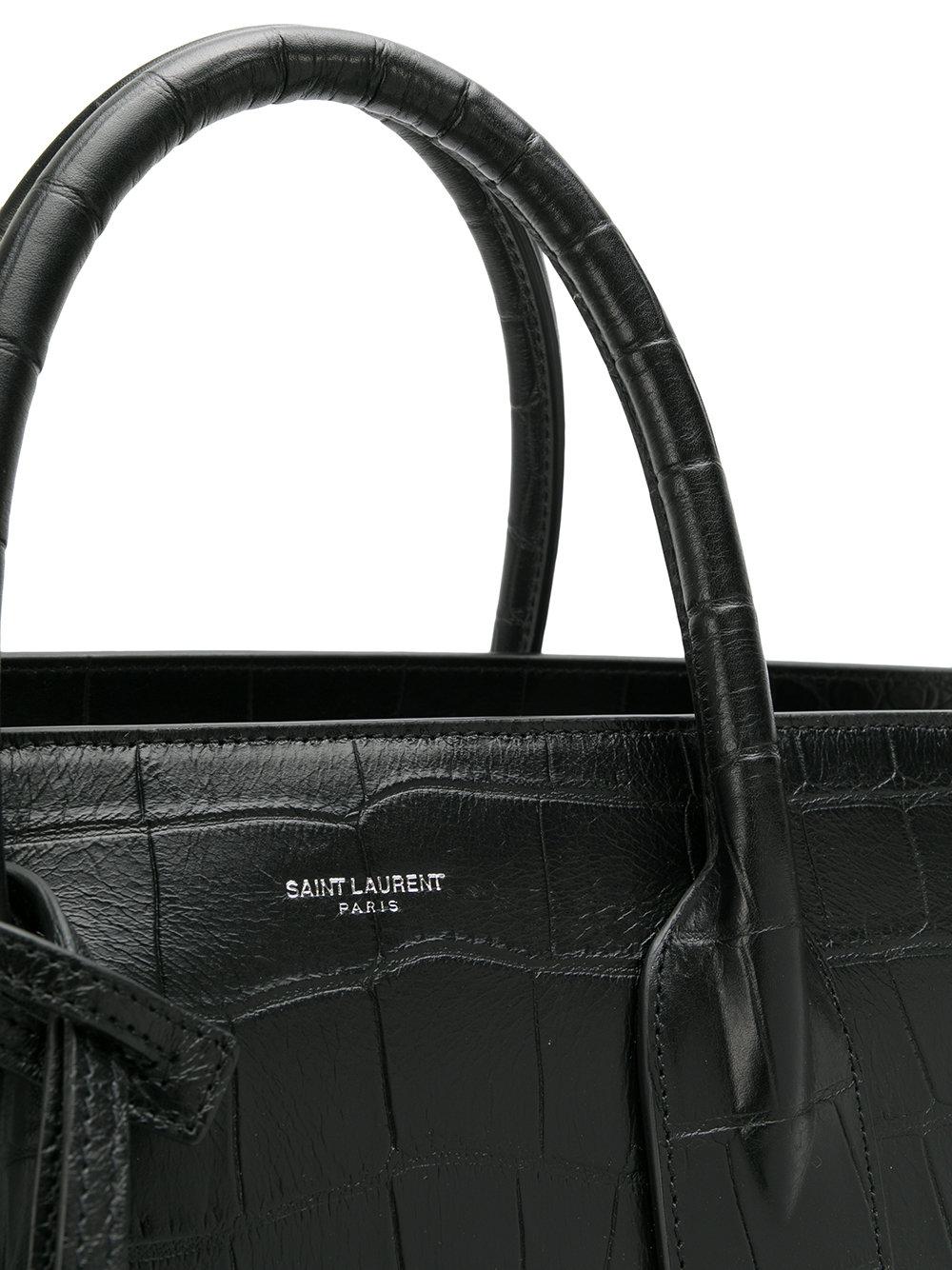 SAINT LAURENT - Sac De Jour Large Full-Grain Leather Tote Bag - Black Saint  Laurent