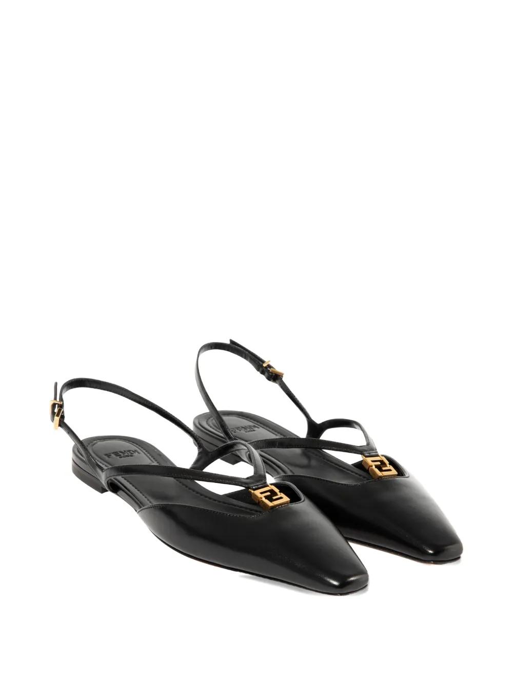 Fendi Ffold Leather Pumps in Black Lyst