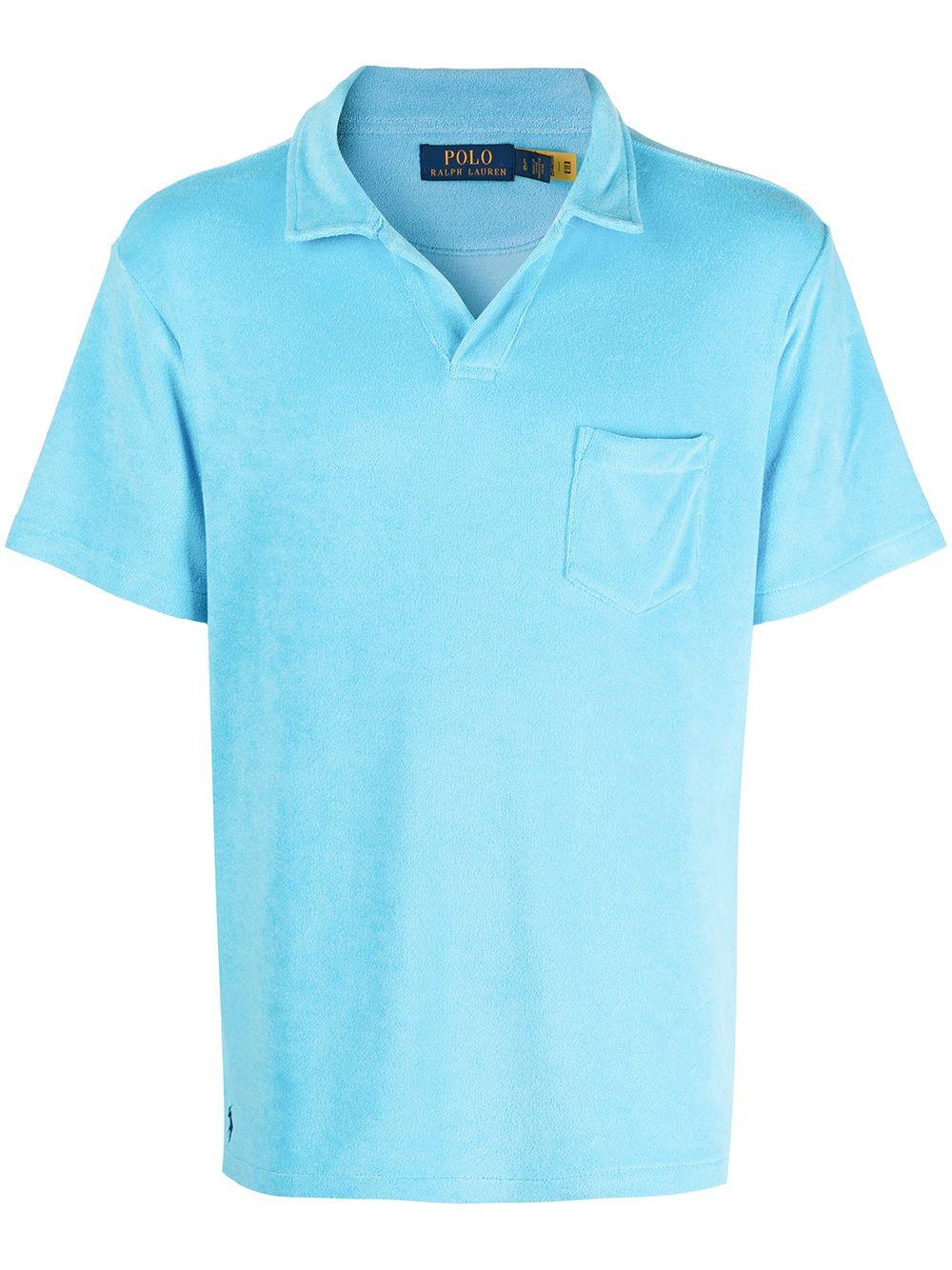 Polo Ralph Lauren Poloshirt aus Frottee in Blau für Herren | Lyst DE