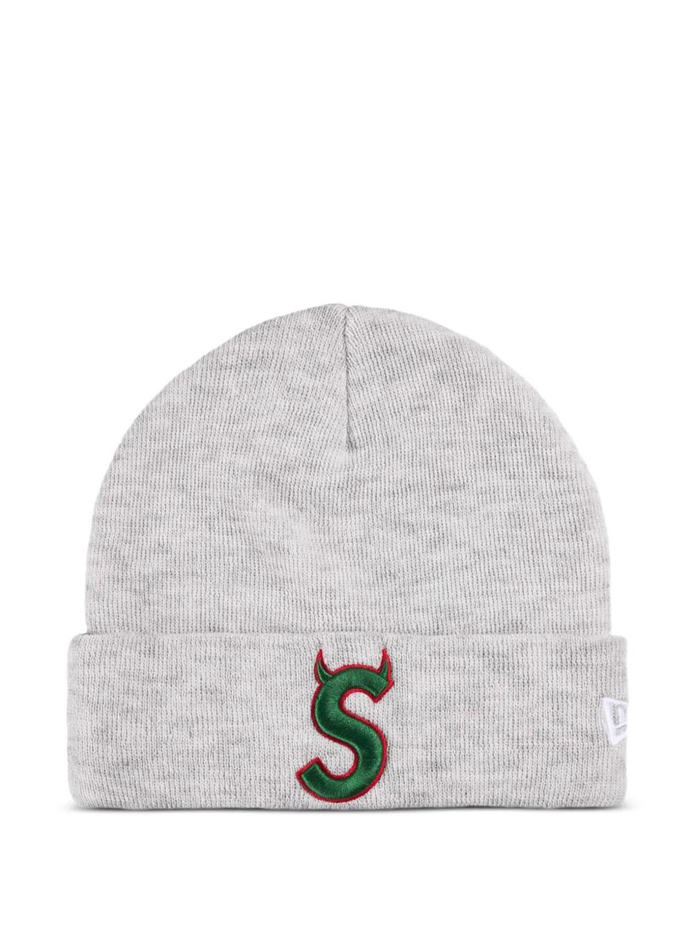 Supreme New Era Devil S Logo Beanie Hat in Gray for Men | Lyst
