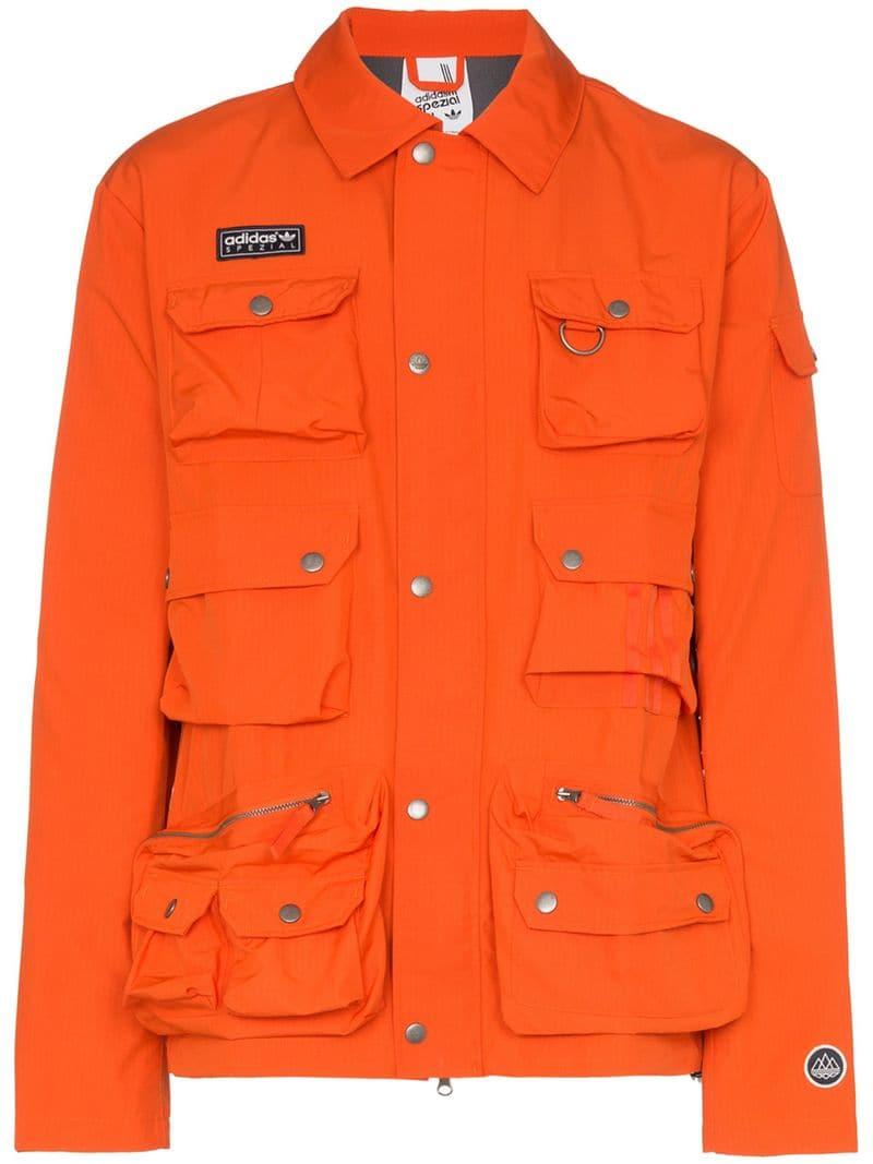 adidas X Spezial Wardour Utility Pocket Shirt Jacket in Orange for Men -  Lyst
