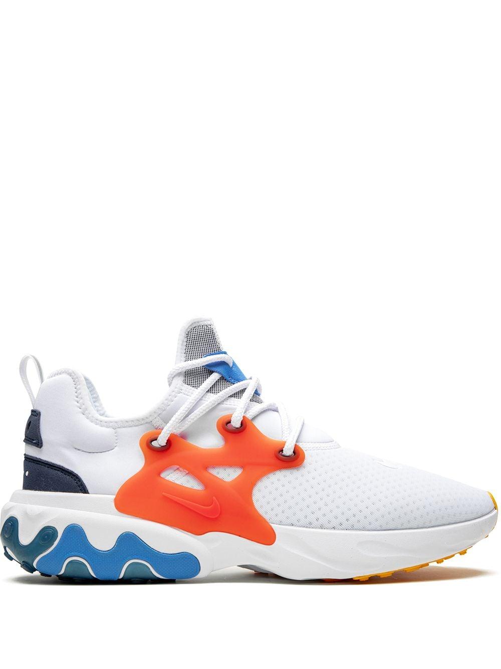 all white nike react presto