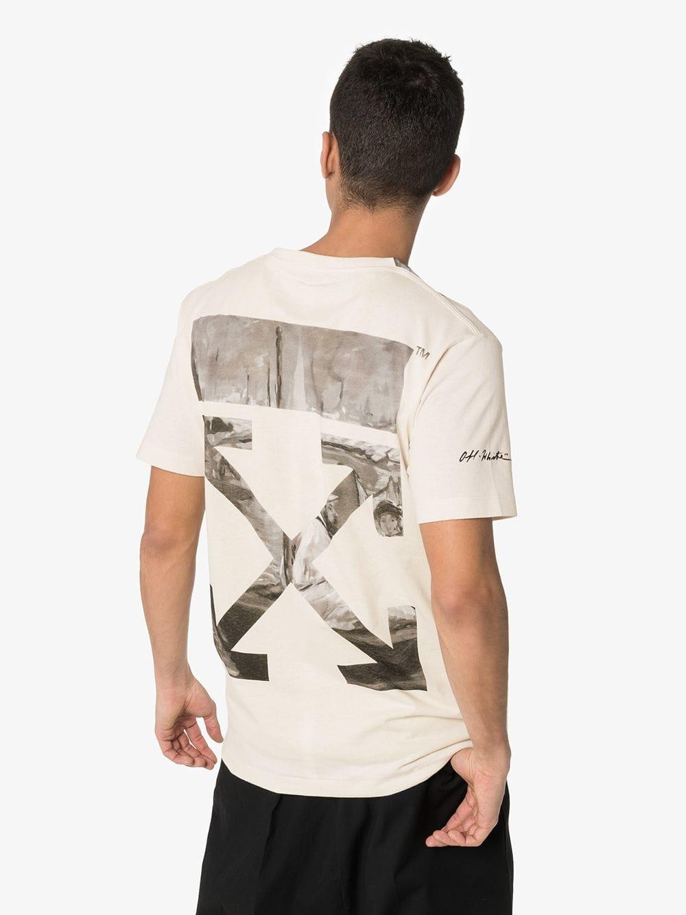 off white newspaper tee