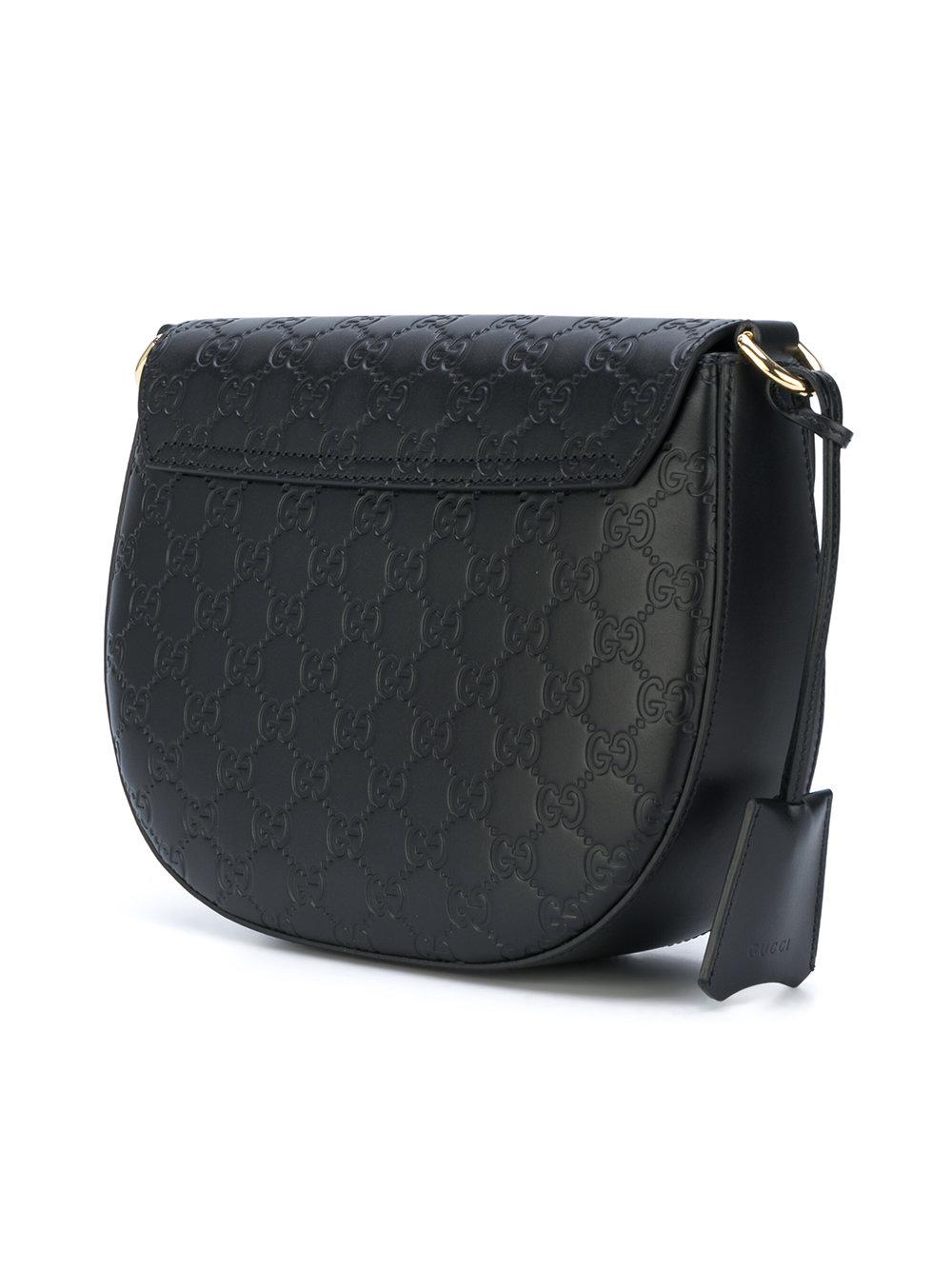 Gucci Leather Padlock Signature Shoulder Bag in Black - Lyst