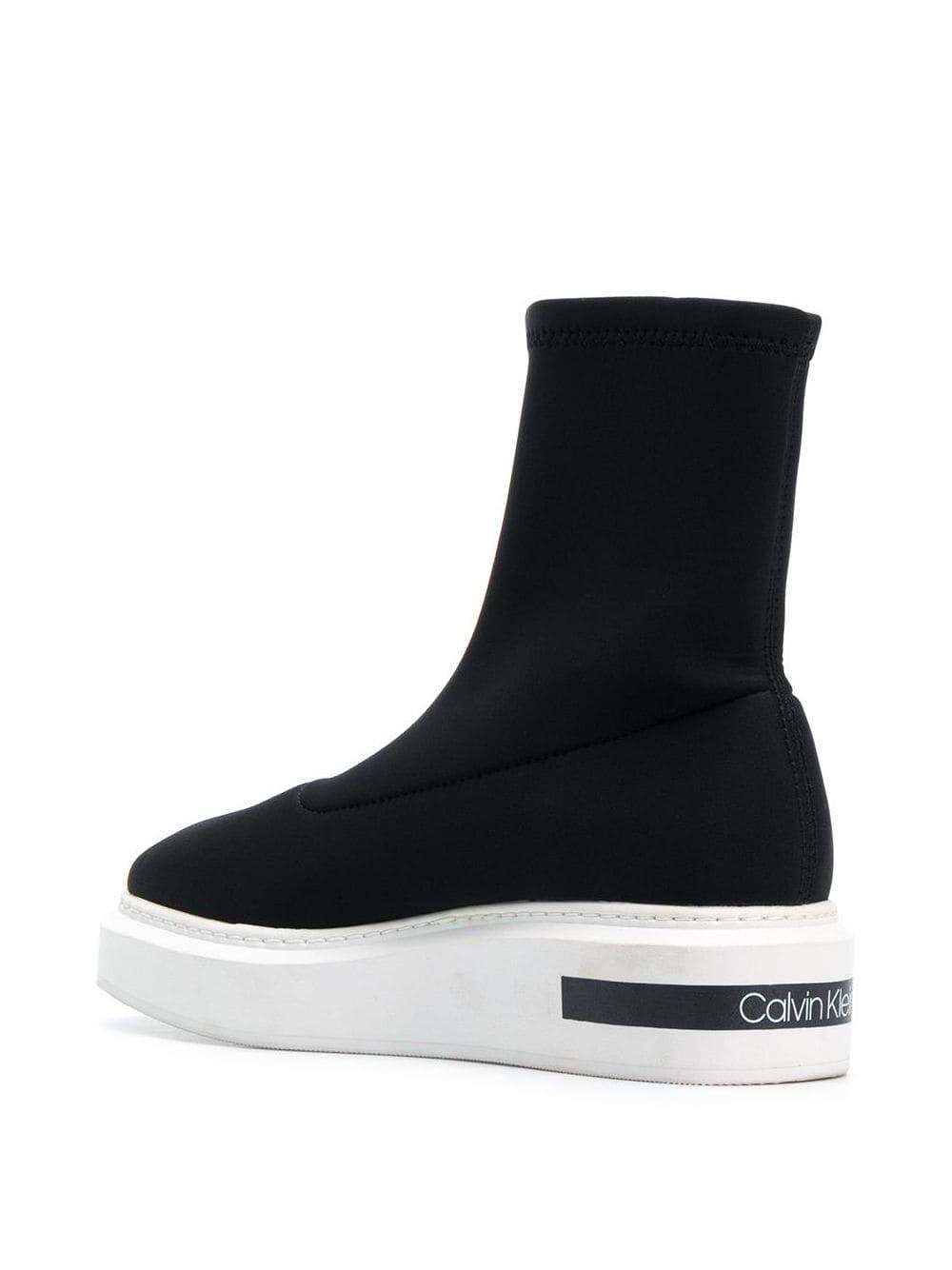 Calvin Klein Neoprene Boots in Black - Lyst
