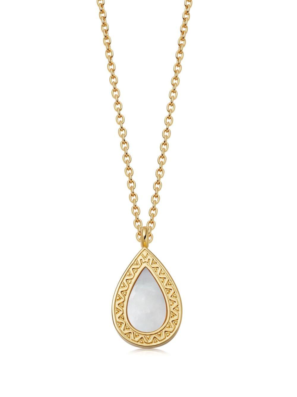 Astley Clarke 18ct Gold Plated Vermeil Silver Large Polaris Mother Of Pearl Pendant  Necklace | Liberty