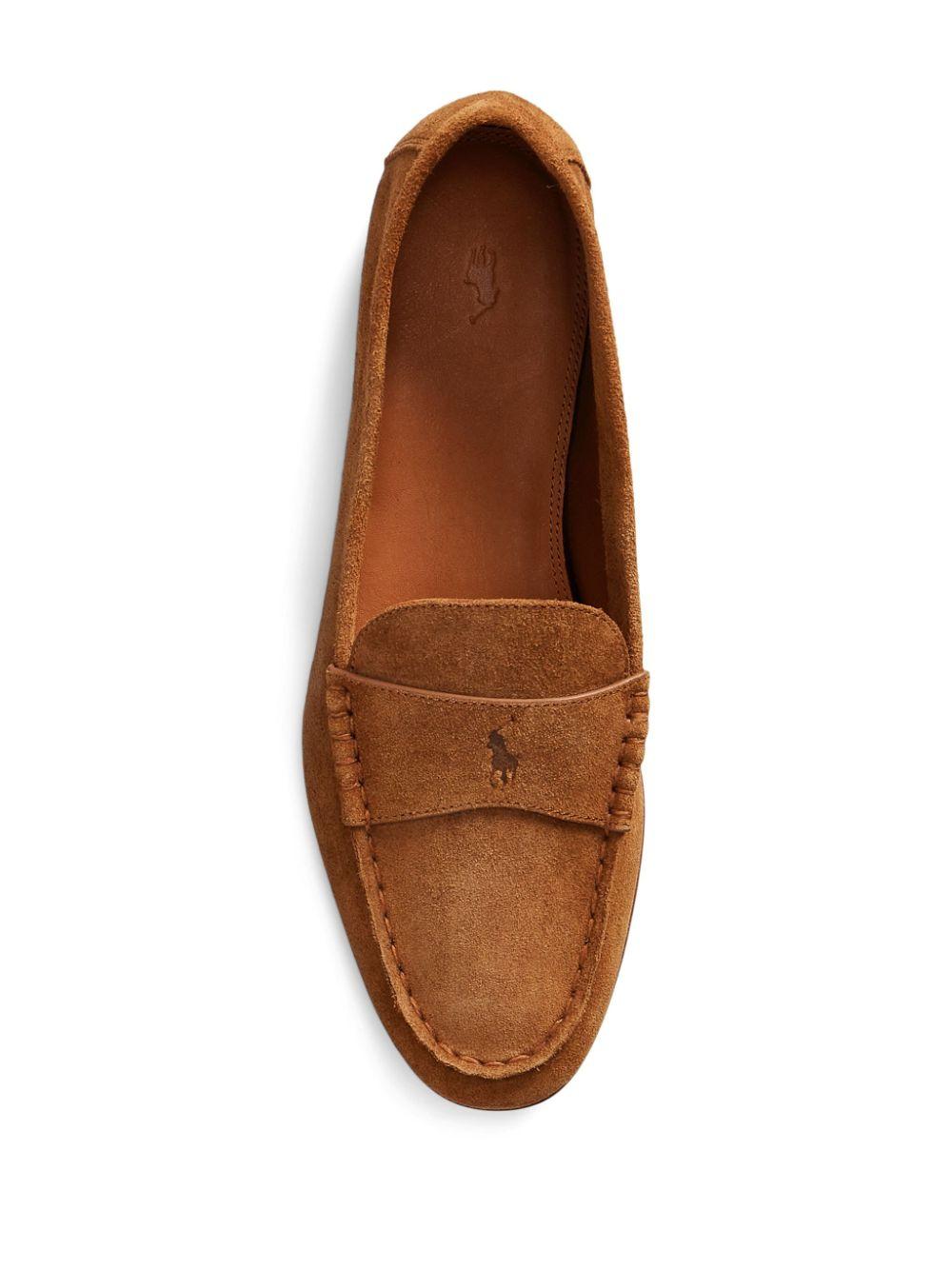 Polo Ralph Lauren レディース ブラウン スエード ローファー フラット 