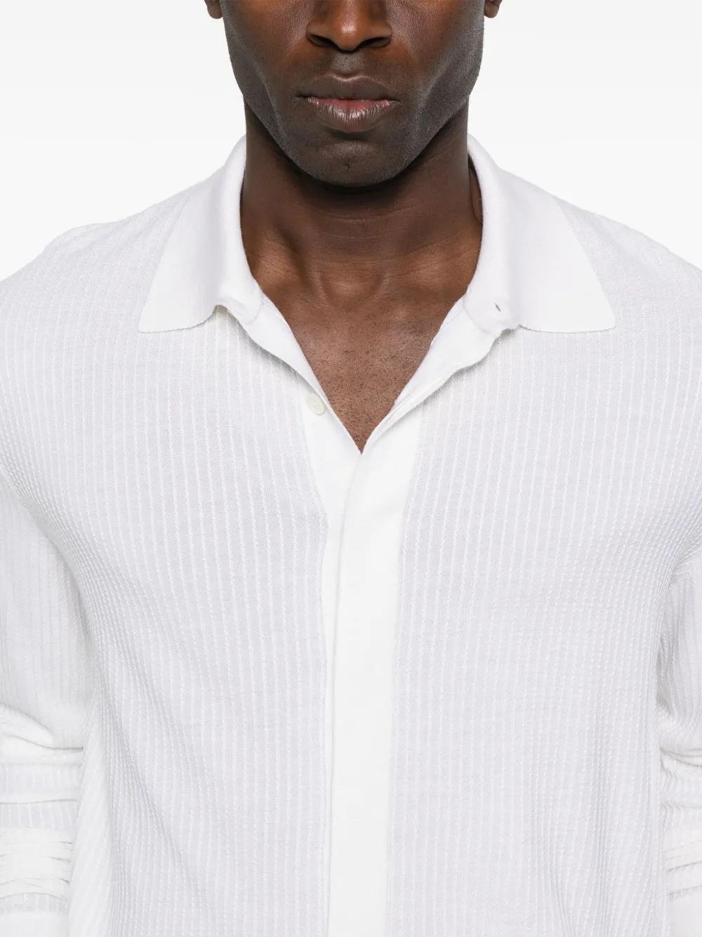Brioni Ribbed-Knit Shirt in White for Men | Lyst