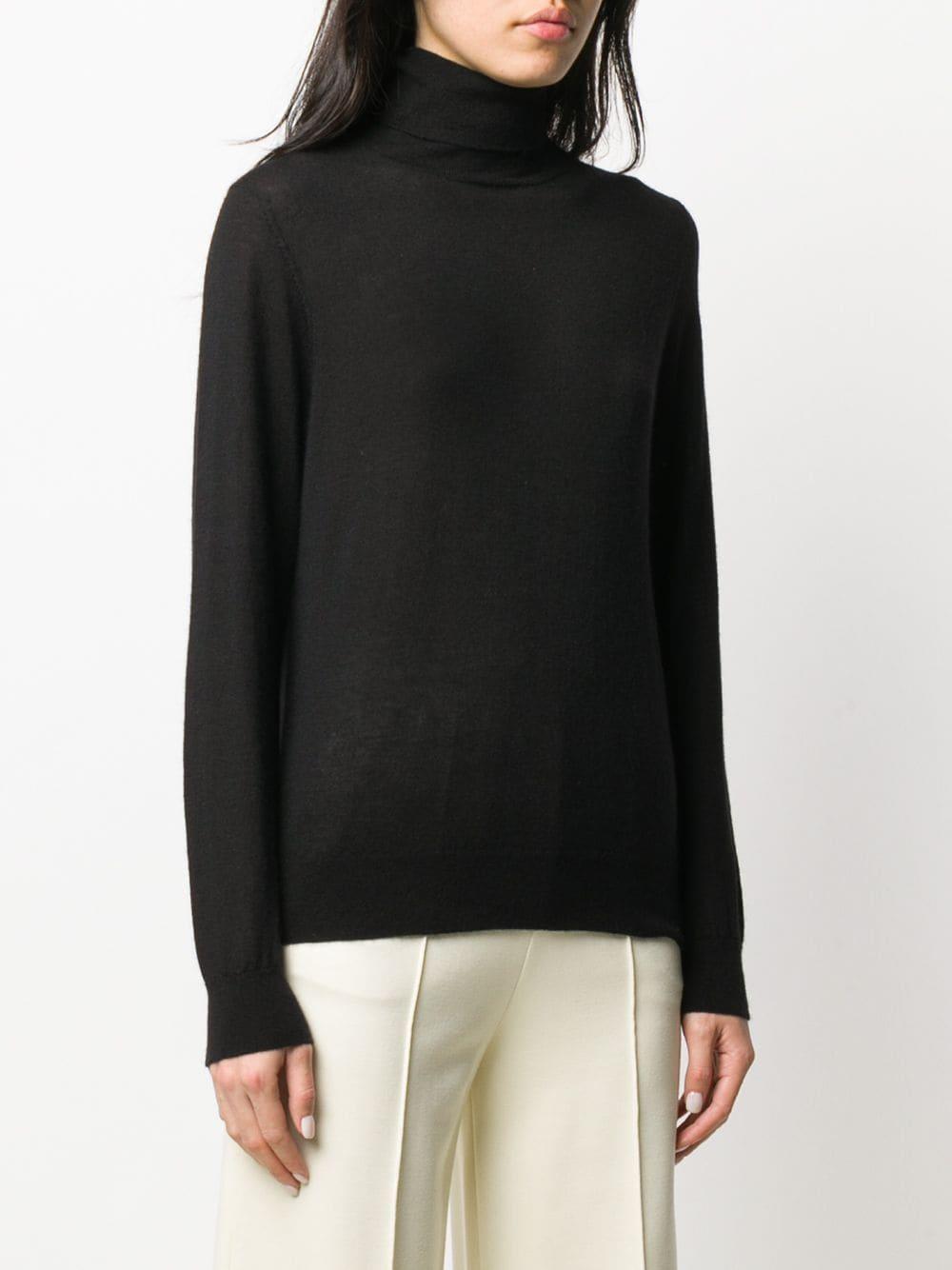 N.Peal Cashmere Cashmere Roll Neck Jumper in Black - Lyst