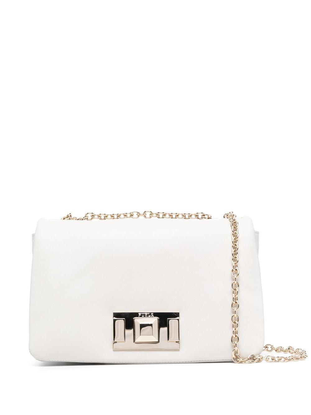 Furla Chain-link Leather Bag in White | Lyst