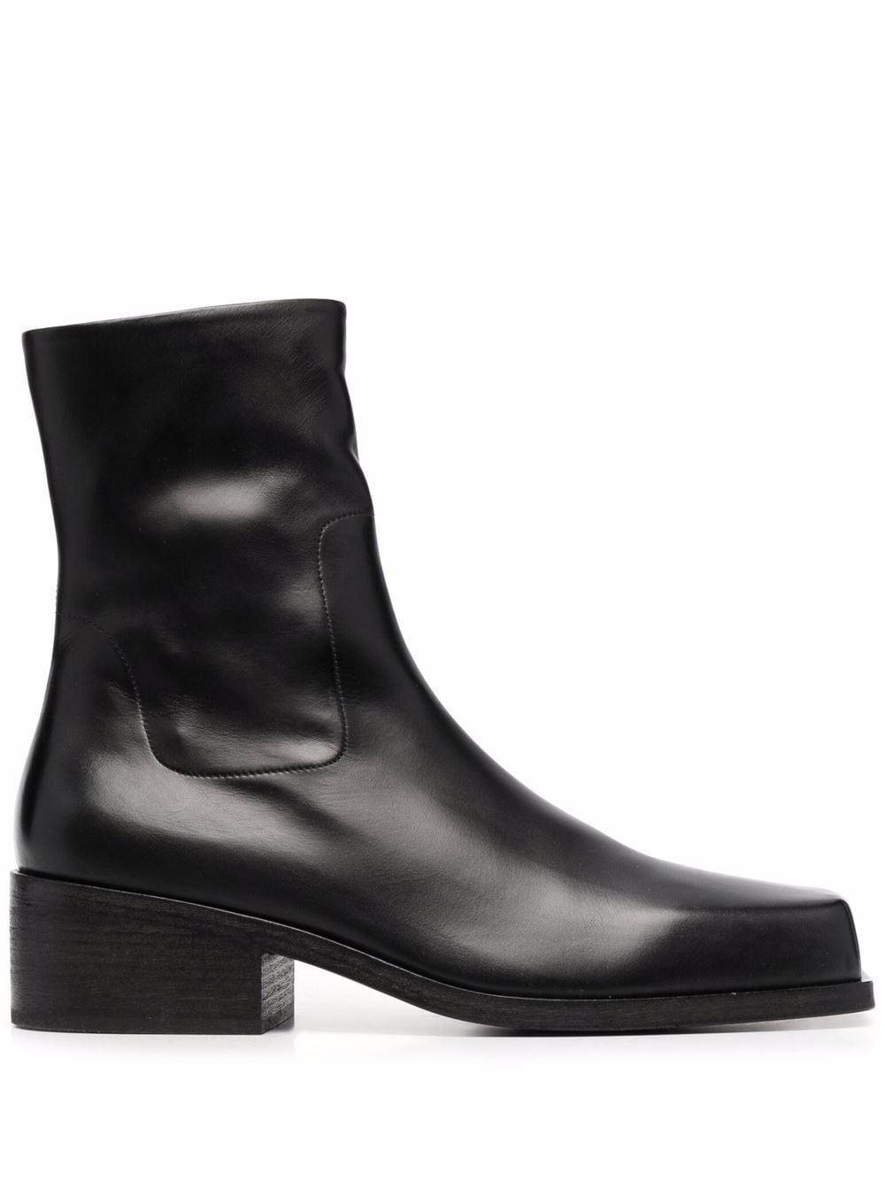 Black mens square toe boots hotsell