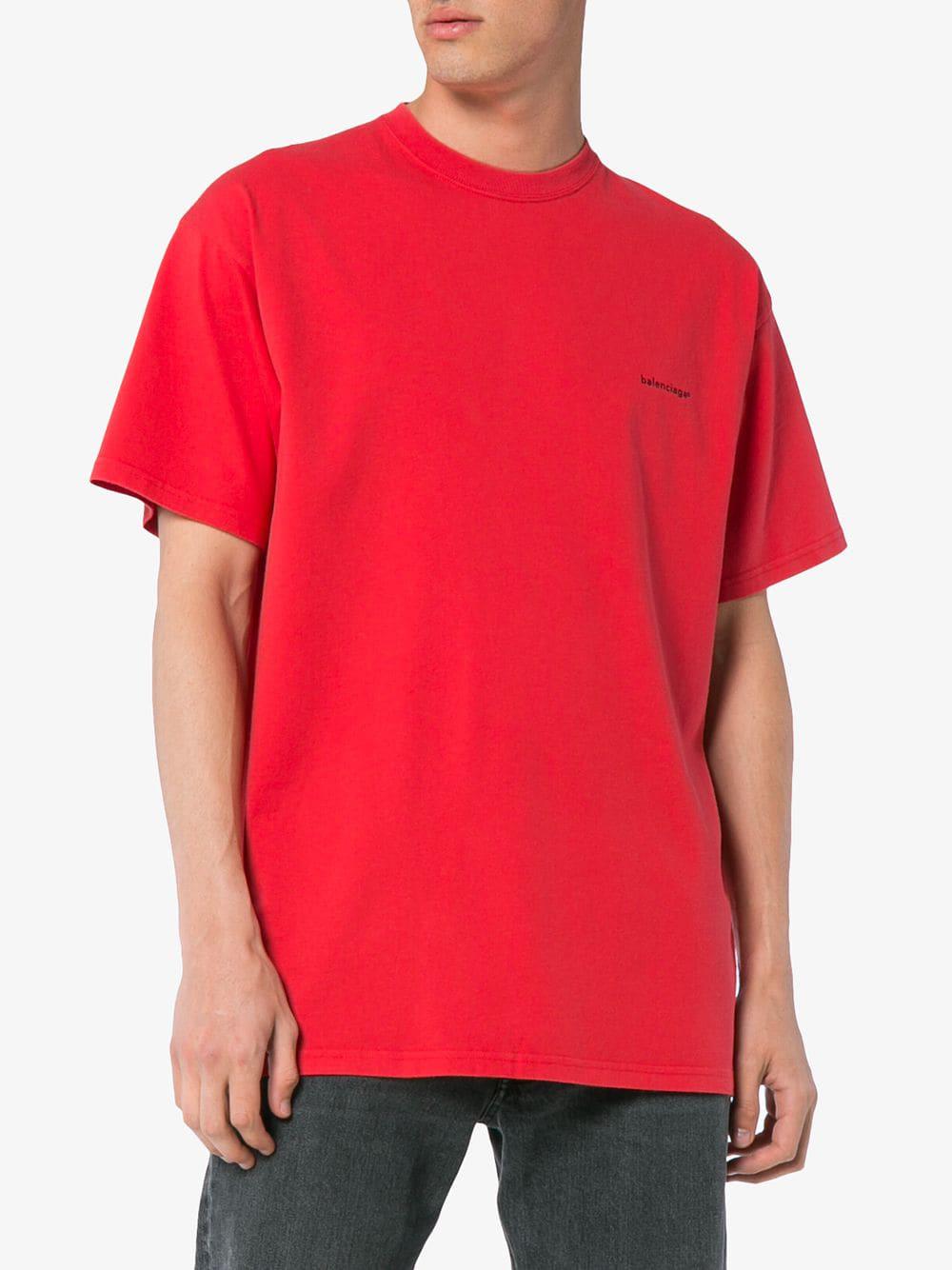 balenciaga red tshirt