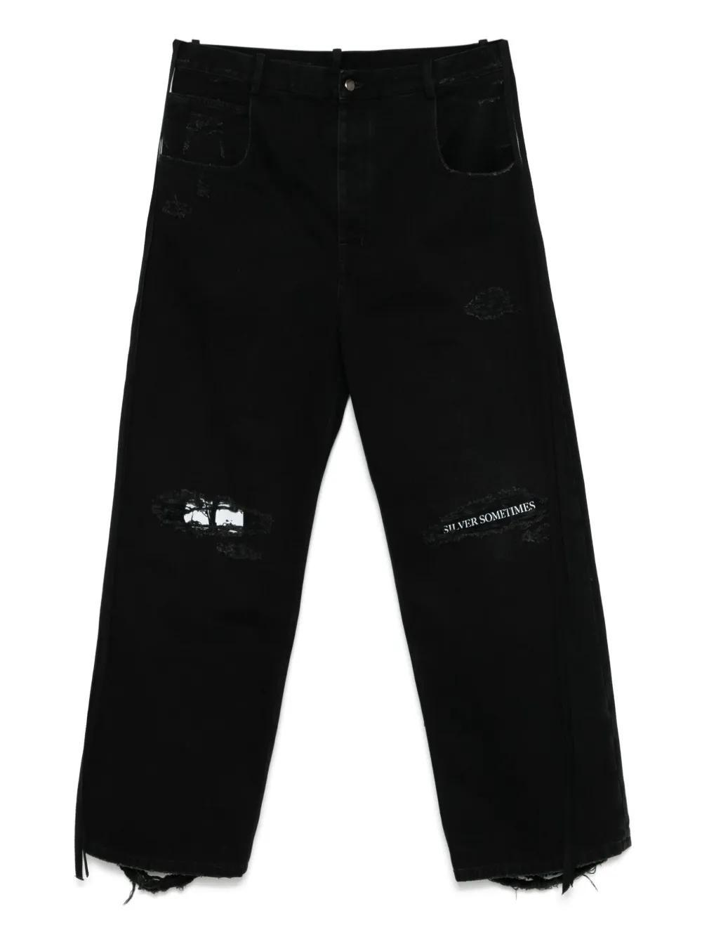 ANN DEMEULEMEESTER ブラック ストレートデニム Ann Demeulemeester ストレートジーンズ - 黒 | B0011430FA038099