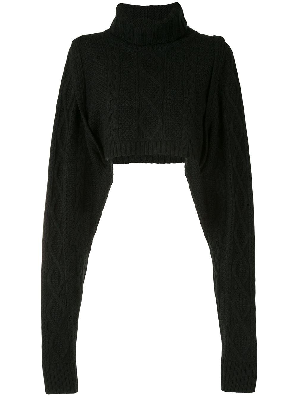 cropped knit jumper
