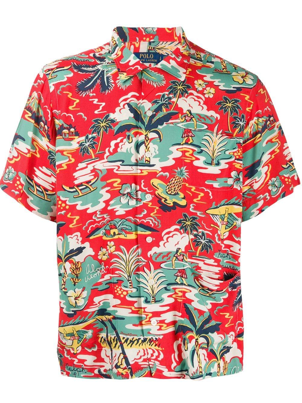 Polo Ralph Lauren Tropical Shirt in Red for Men | Lyst