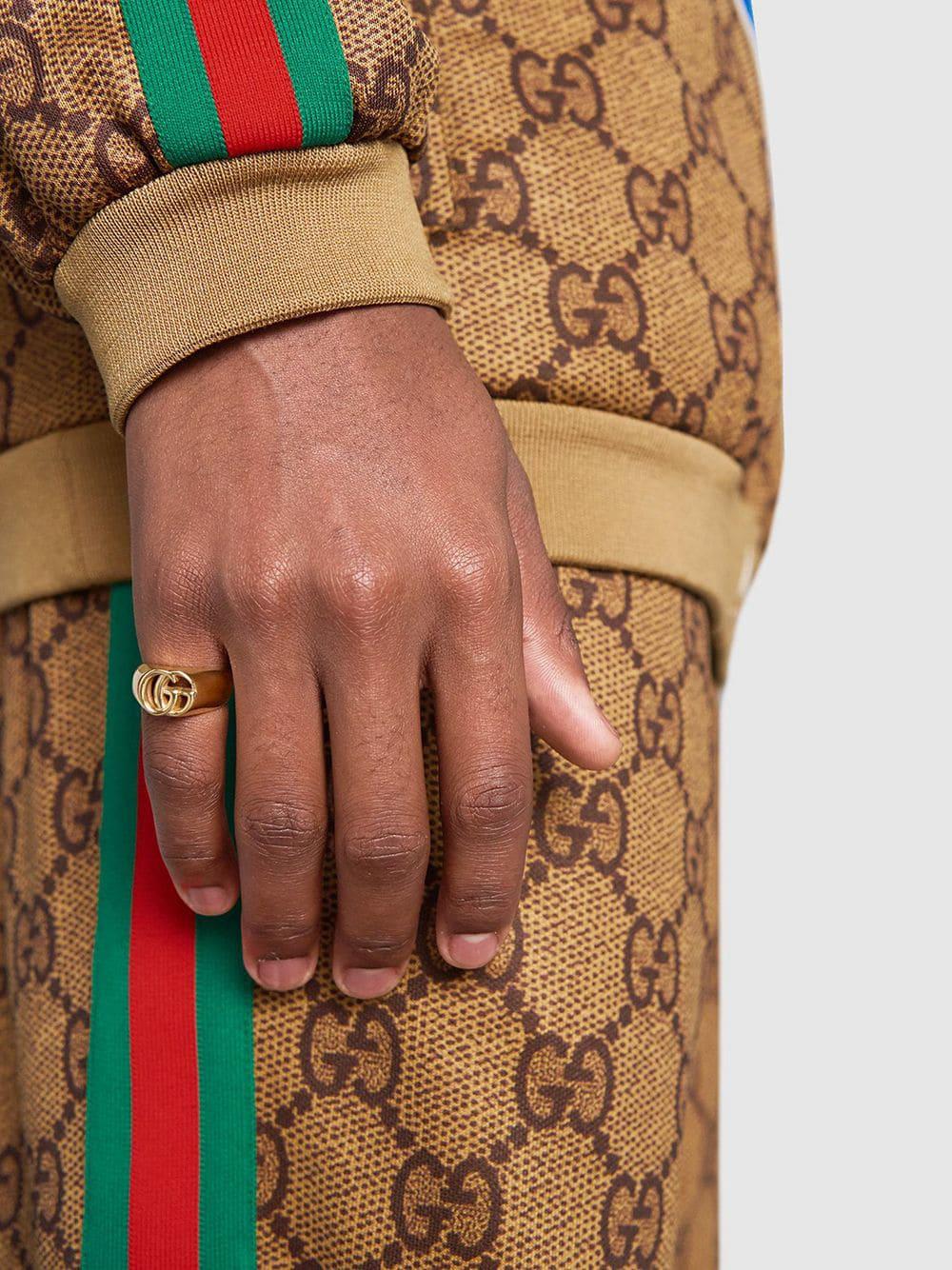 Gucci Doppel G Chevalier Ring aus Gelbgold in Mettallic | Lyst DE