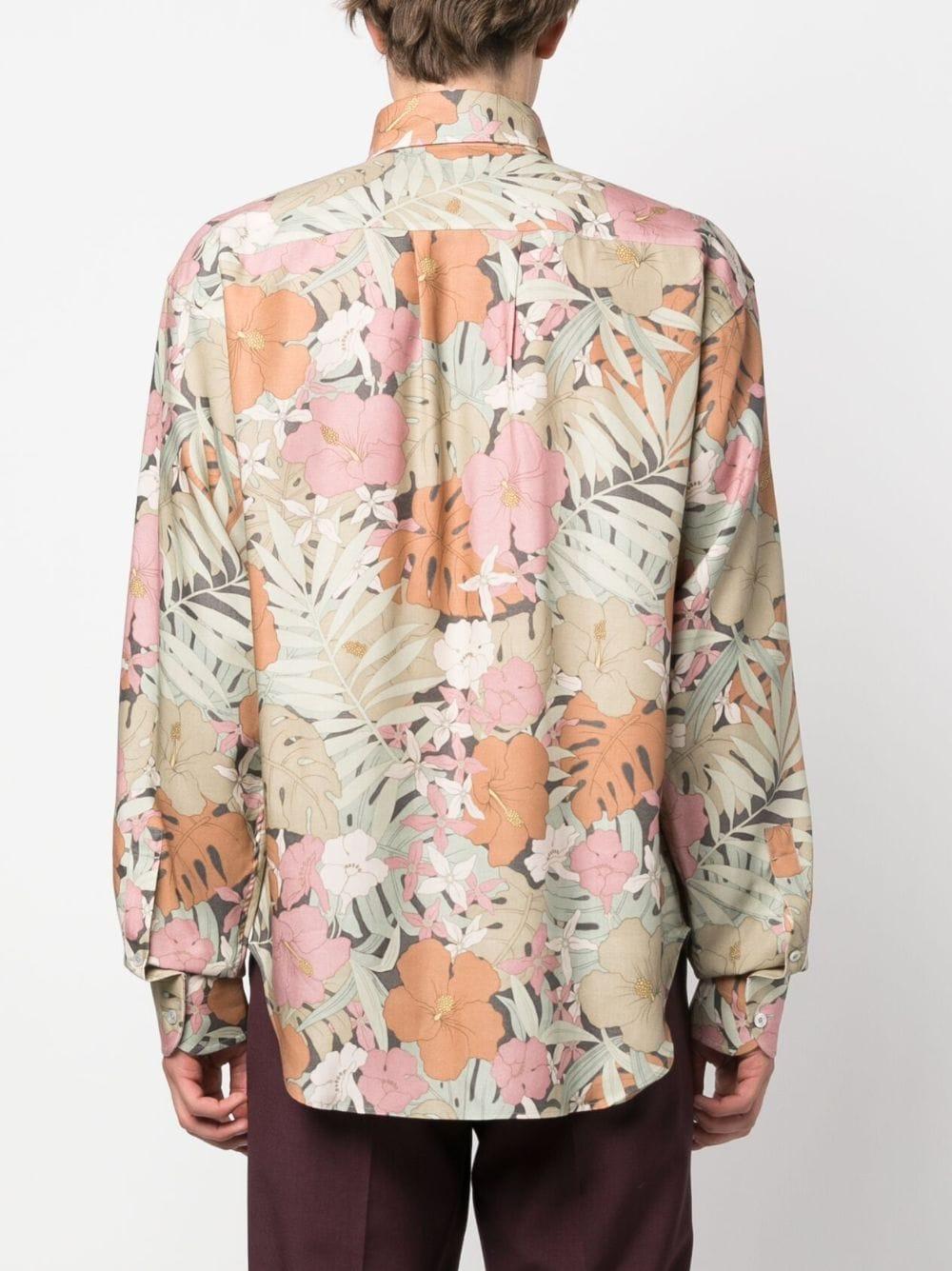 Tom Ford Floral-print Button-down Shirt in Pink for Men | Lyst