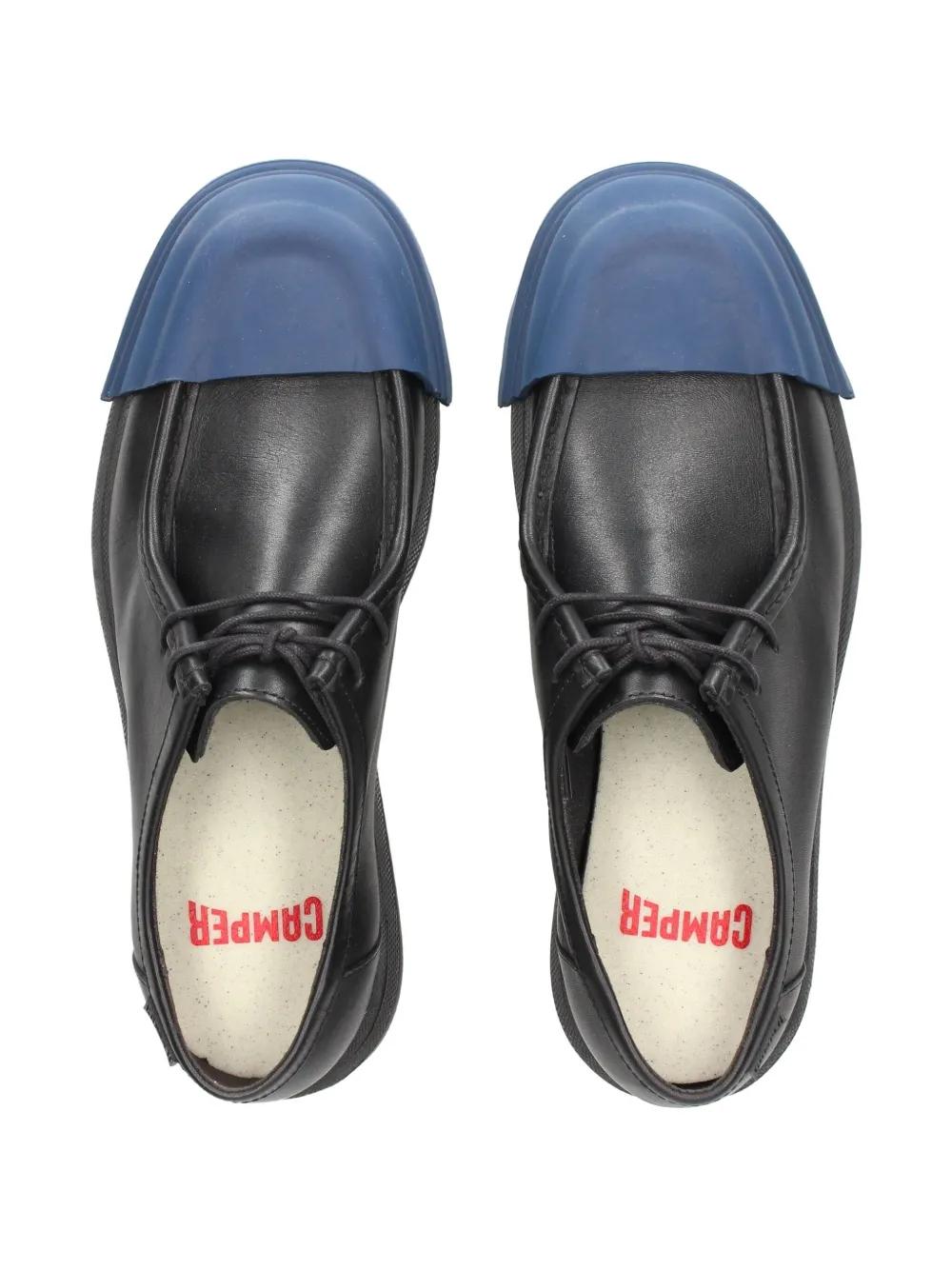 Camper Junction Leather Rubber-Toe Cap Shoes in Black for Men | Lyst