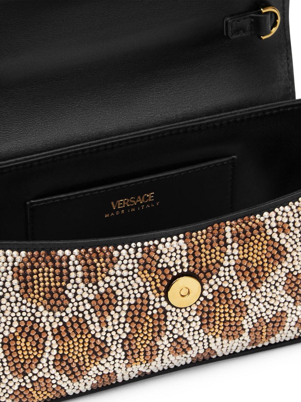 Versace レディース ブラウン ラ メドゥーサ レオパード ミニ Versace レディース ブラウン ラ メドゥーサ レオパード ミニ