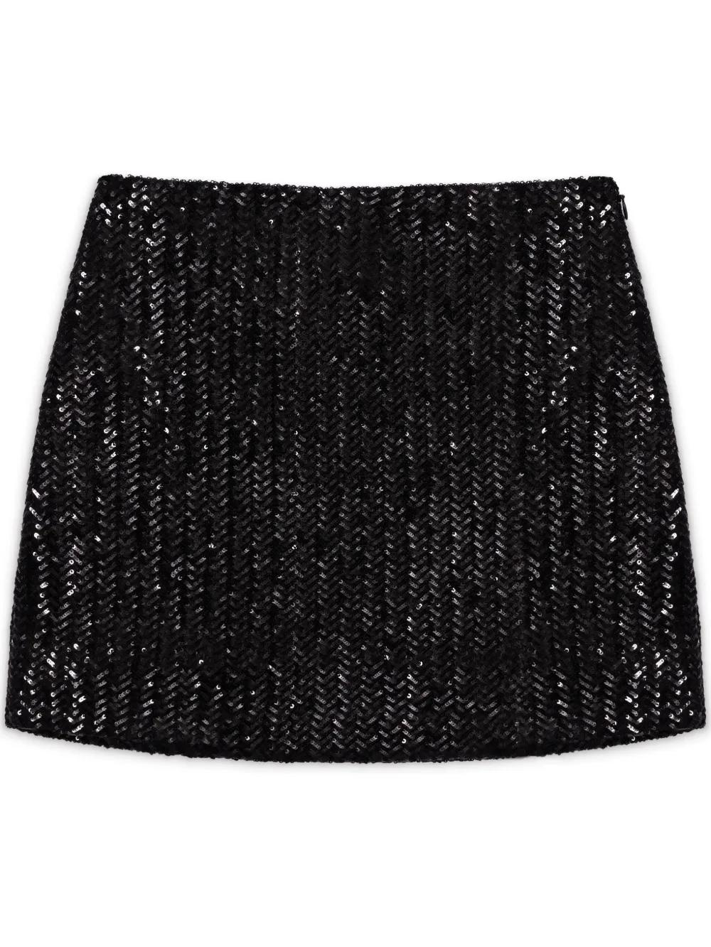 【関税込み】ANINE BING ブラック Bar ミディアムスカート ANINE BING Bar Silk Skirt - Black