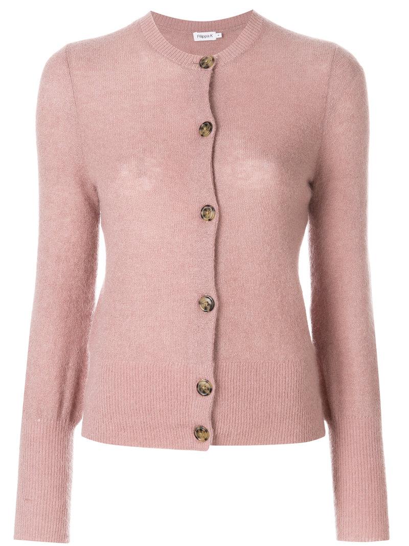 pink short cardigan