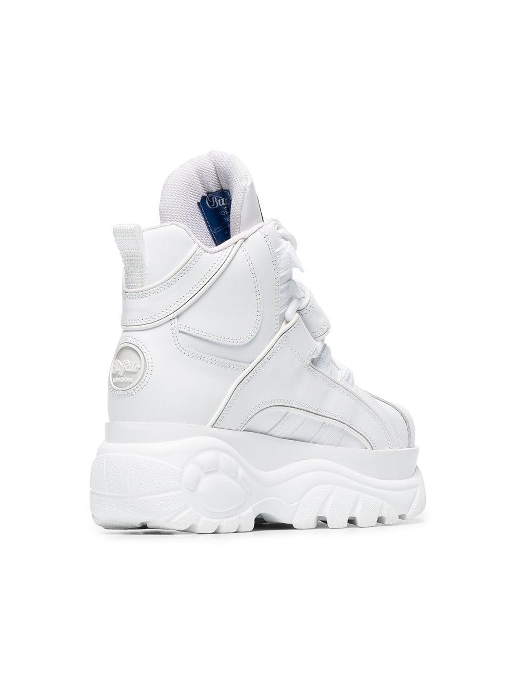 Buffalo Leather White 1348 Platform Sneaker Boots - Lyst