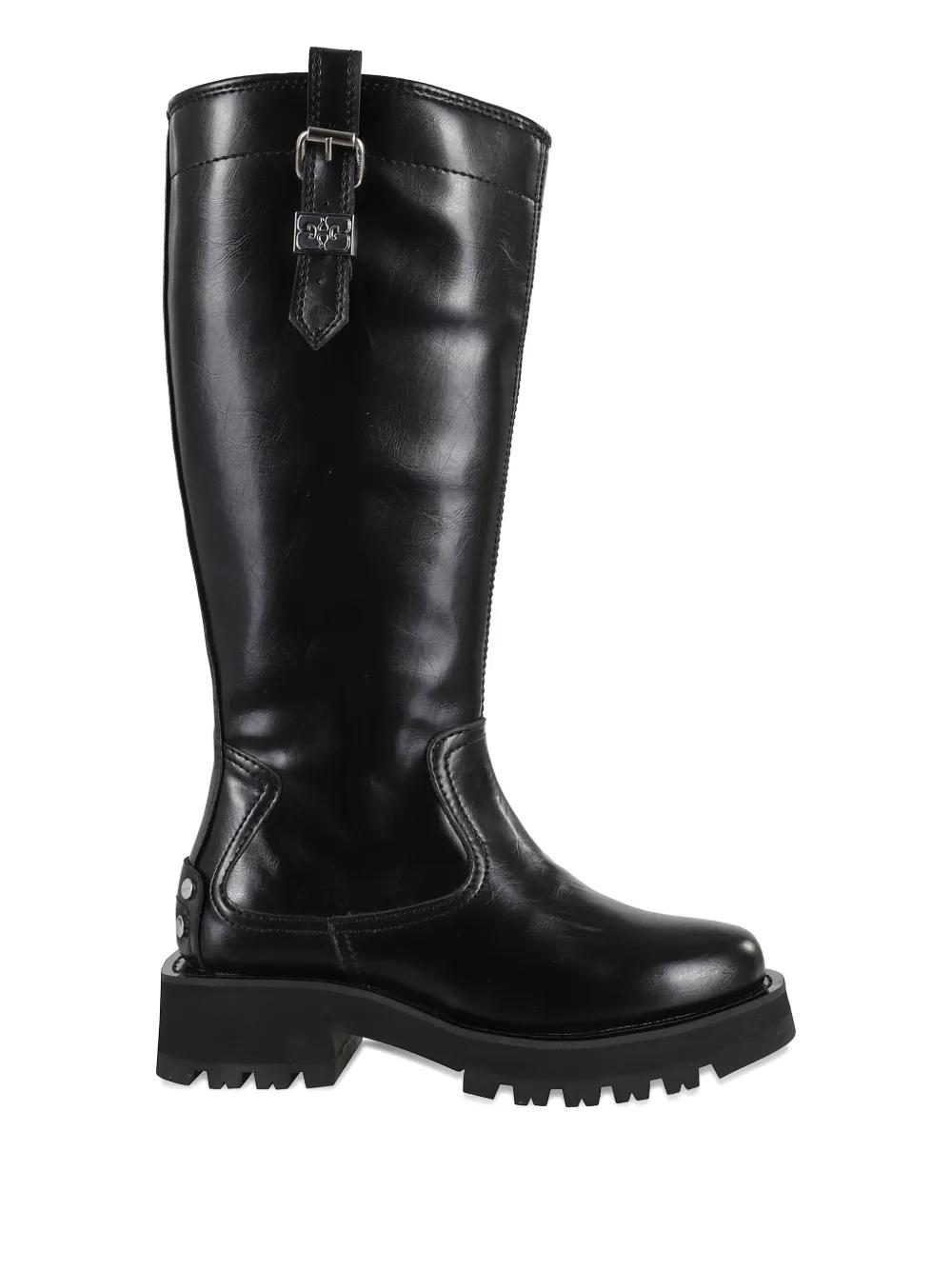ロングブーツ Ganni Boots Women Patent Leather Black Fall winter 2019 patent leather boots Ganni Black size 39 EU